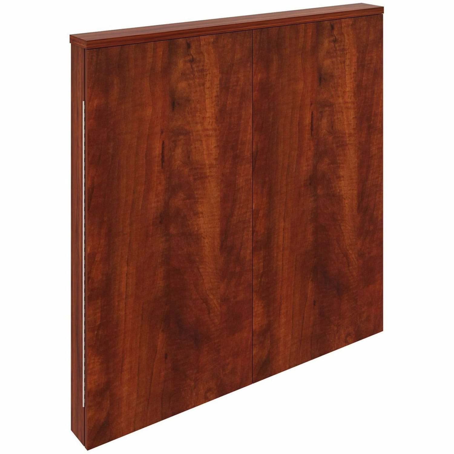 Lorell Dry-Erase Whiteboard Presentation Cabinet, 47.3inH x 47.3inW x 4.8inD, Cherry - Image 4