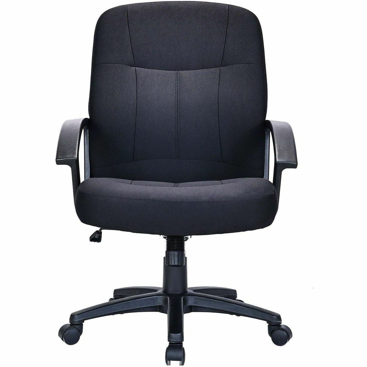 Lorell Executive Ergonomic Fabric Mid Back Task Chair Black PopularChairscom