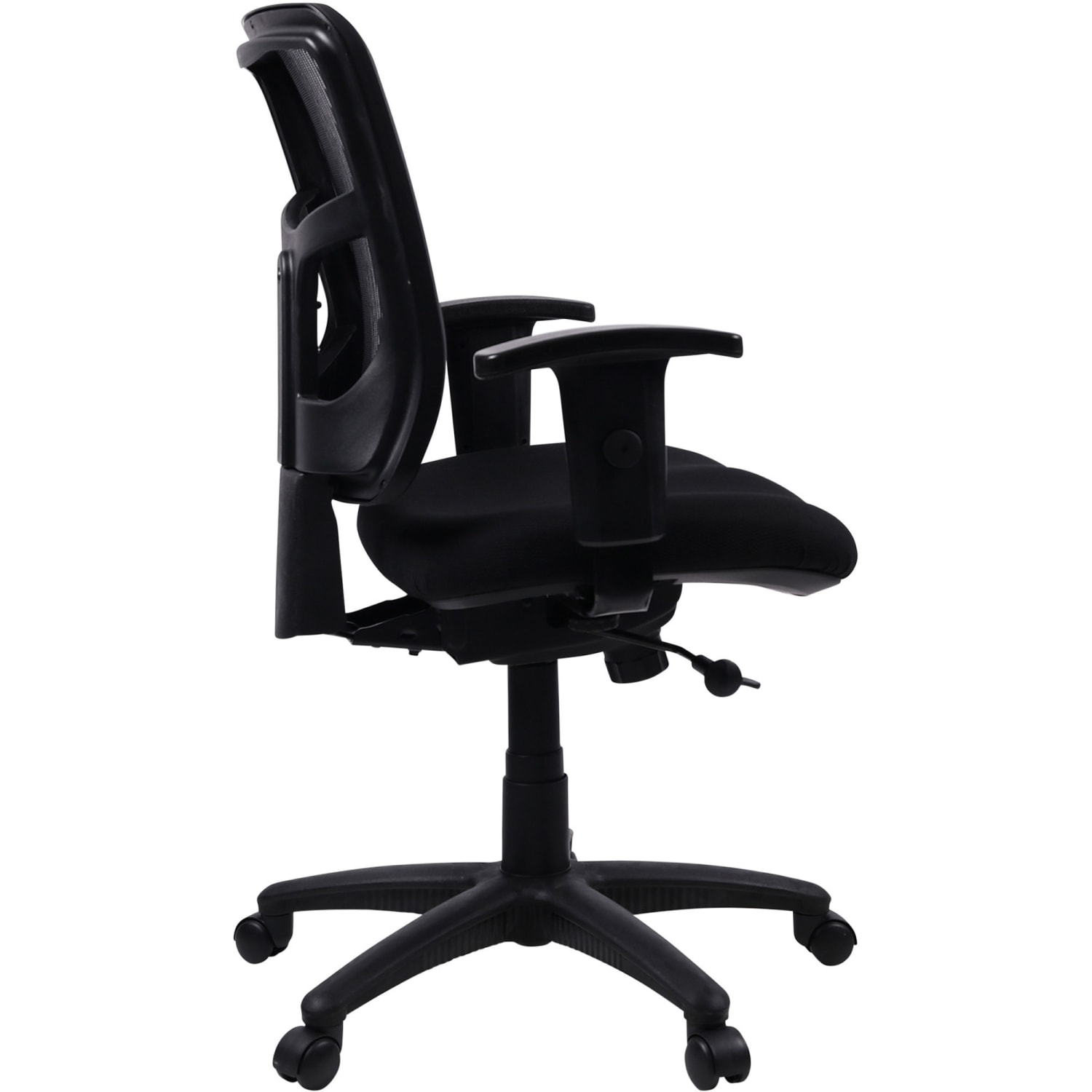 Lorell Ergonomic MeshFabric Mid Back Chair Swivel Tilt Black PopularChairscom