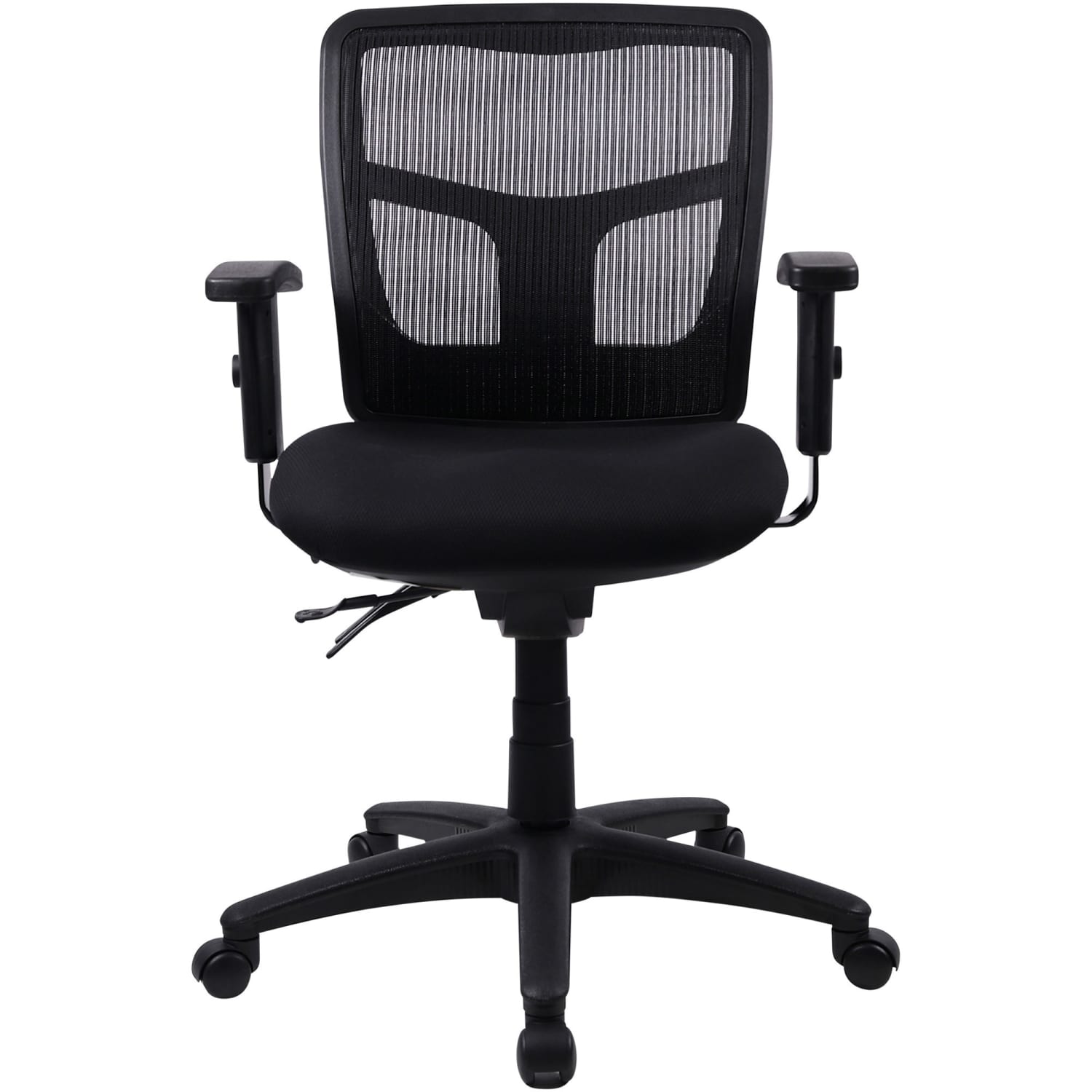 Lorell Ergonomic MeshFabric Mid Back Managerial Swivel Chair Black PopularChairscom