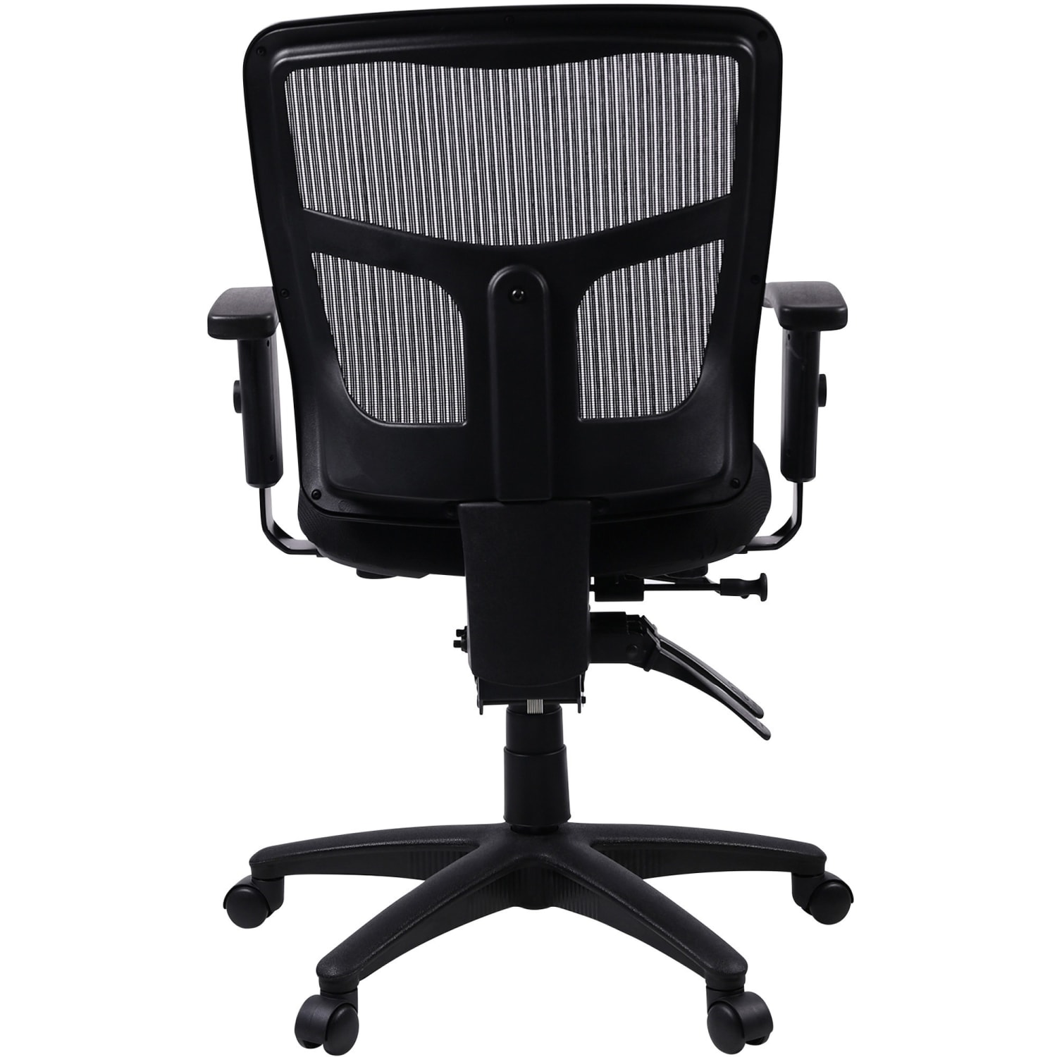 Lorell Ergonomic MeshFabric Mid Back Managerial Swivel Chair Black PopularChairscom