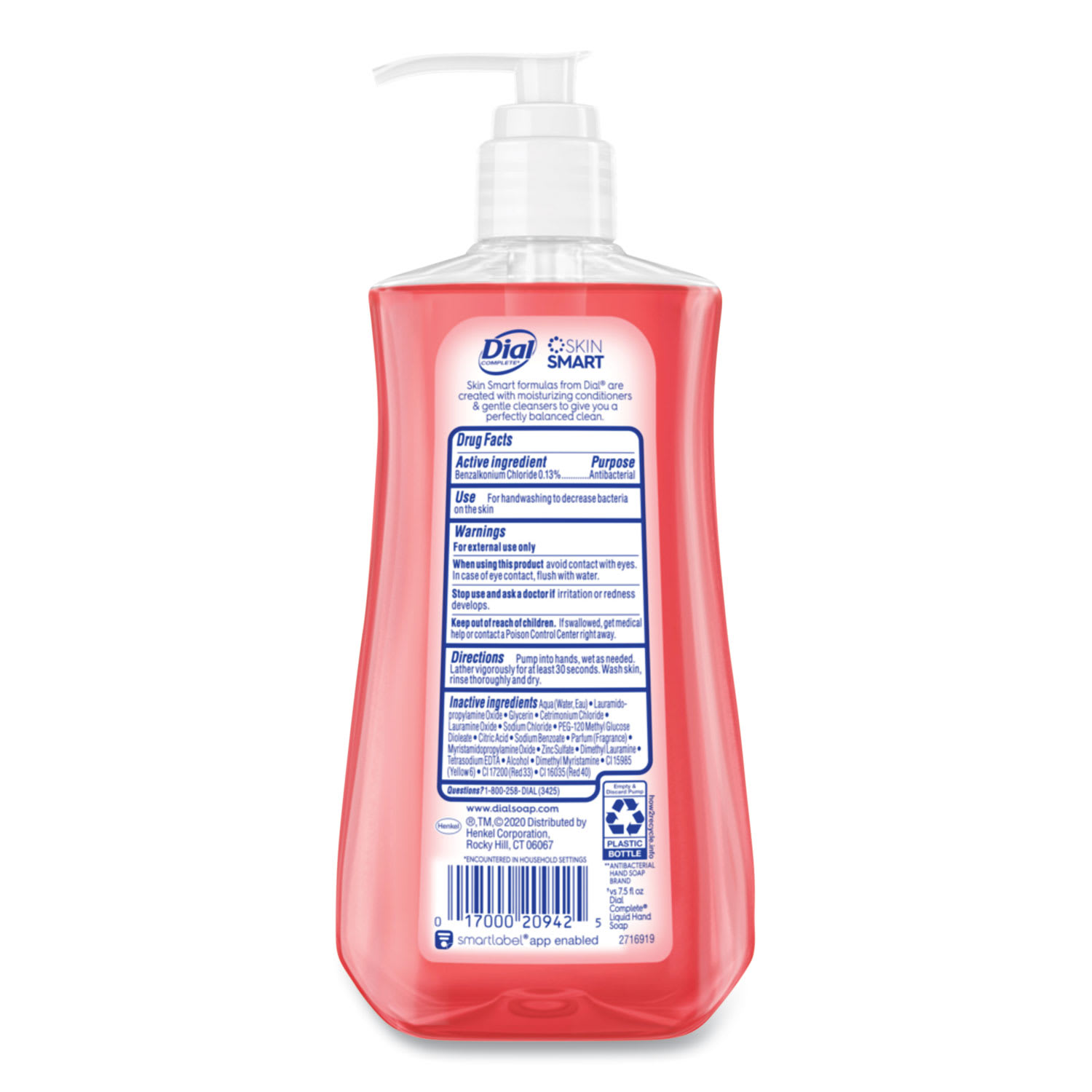 Dial Antibacterial Liquid Hand Soap, Pomegranate Tangerine Scent, 11 oz, 12/Carton - Image 3