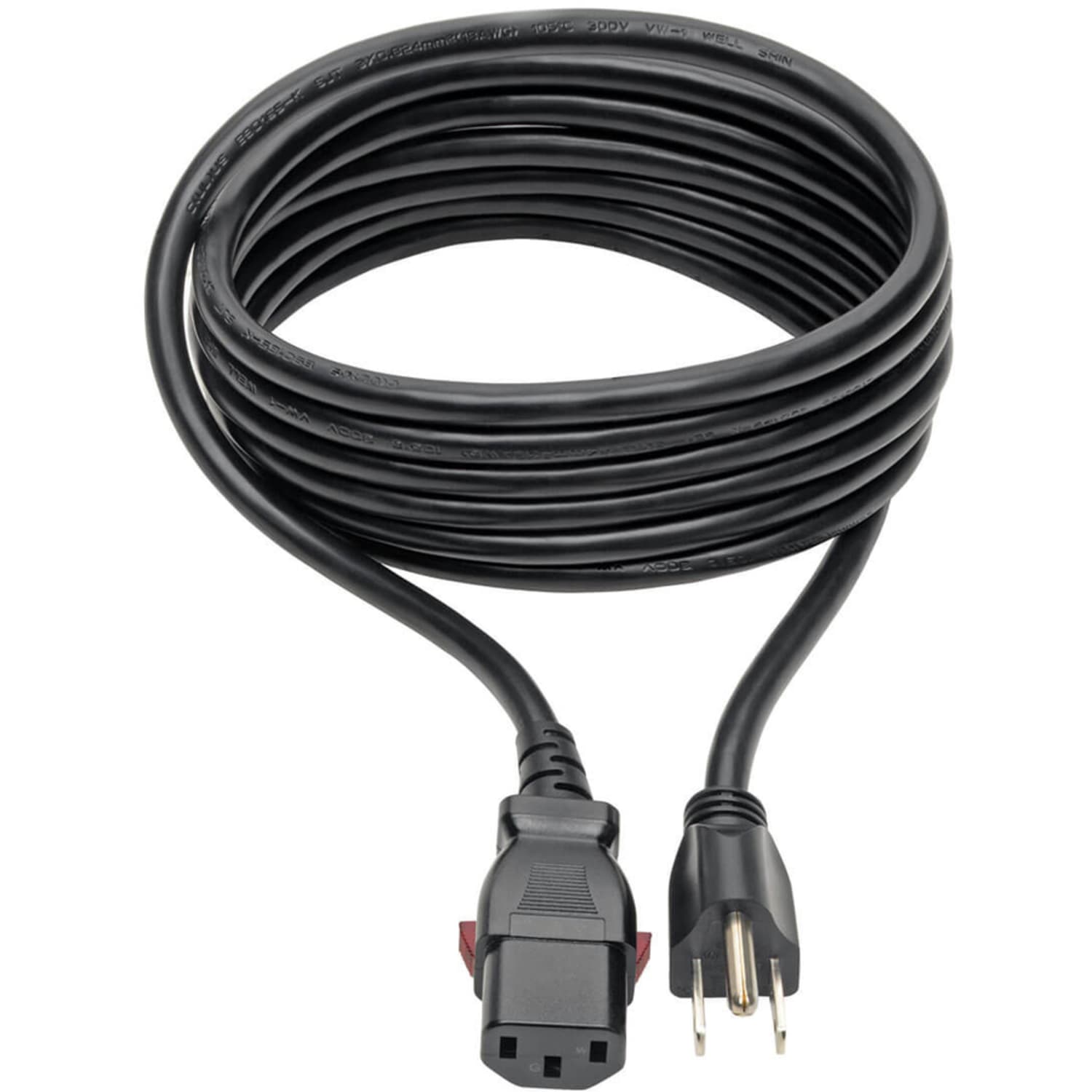 Eaton Tripp Lite Series Computer Power Cord, NEMA 5-15P to Locking C13 - 10A, 125V, 18 AWG, 10 ft. (3.05 m) - Power cable - NEMA 5-15P (M) to power IEC 60320 C13 locking - AC 125 V - 10 A - 10 ft - black - Image 3