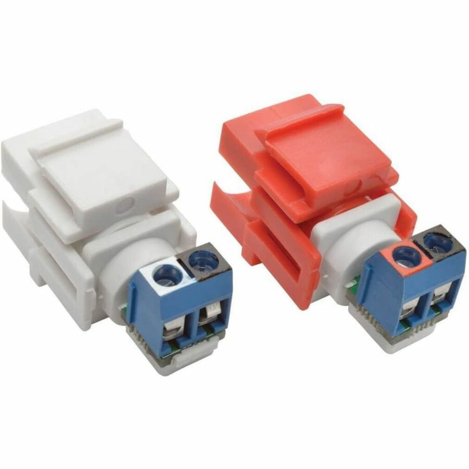 Eaton Tripp Lite Series RCA Female Audio to Screw Terminal Keystone Jack Kit Red/White - Modular insert (coupling) - RCA - red, white - Image 3