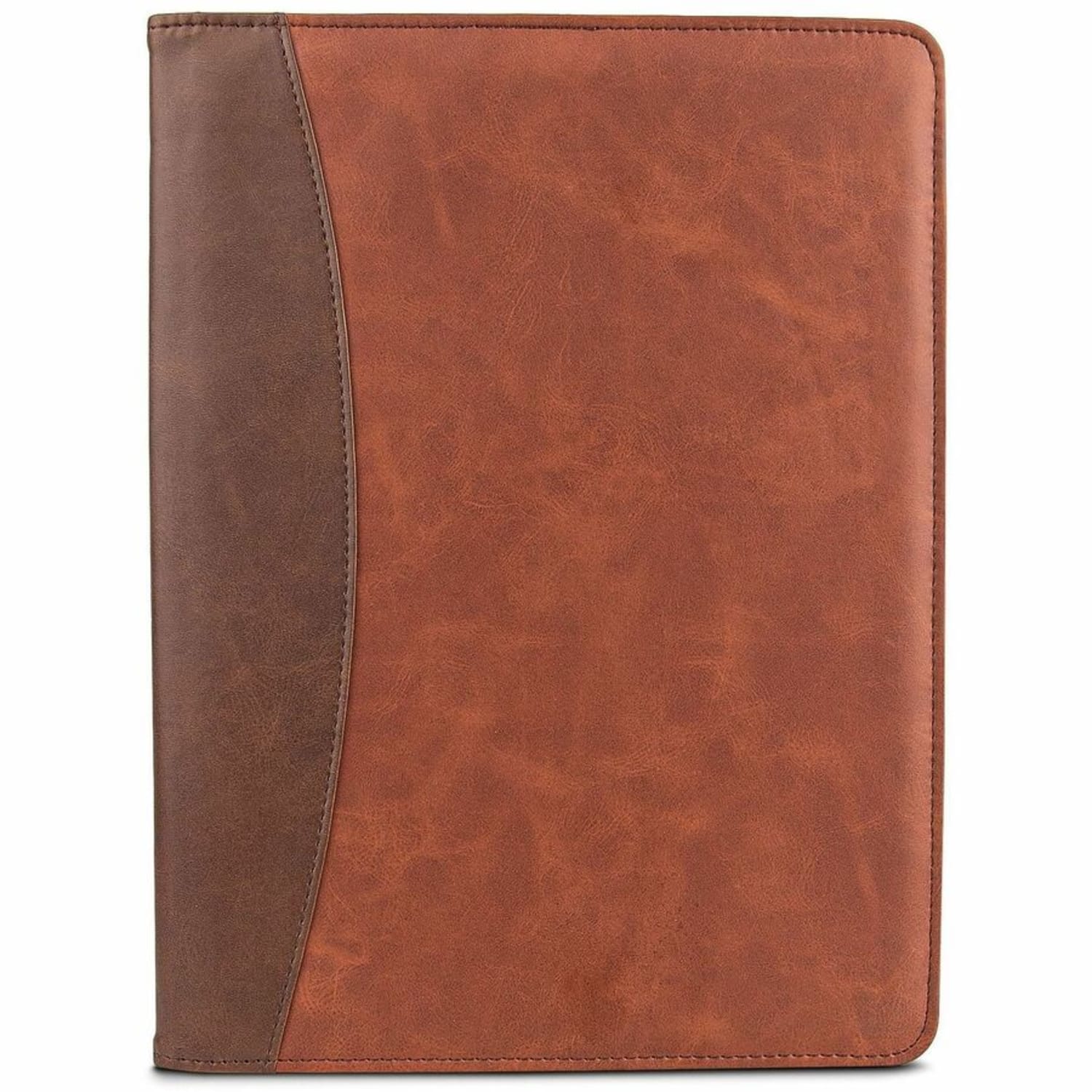 Samsill Two-Tone Padfolio, Resume Portfolio, Business Portfolio, with 8.5x 11in Writing Pad, Brown and Dark Brown (71656) - 71656 - Image 6