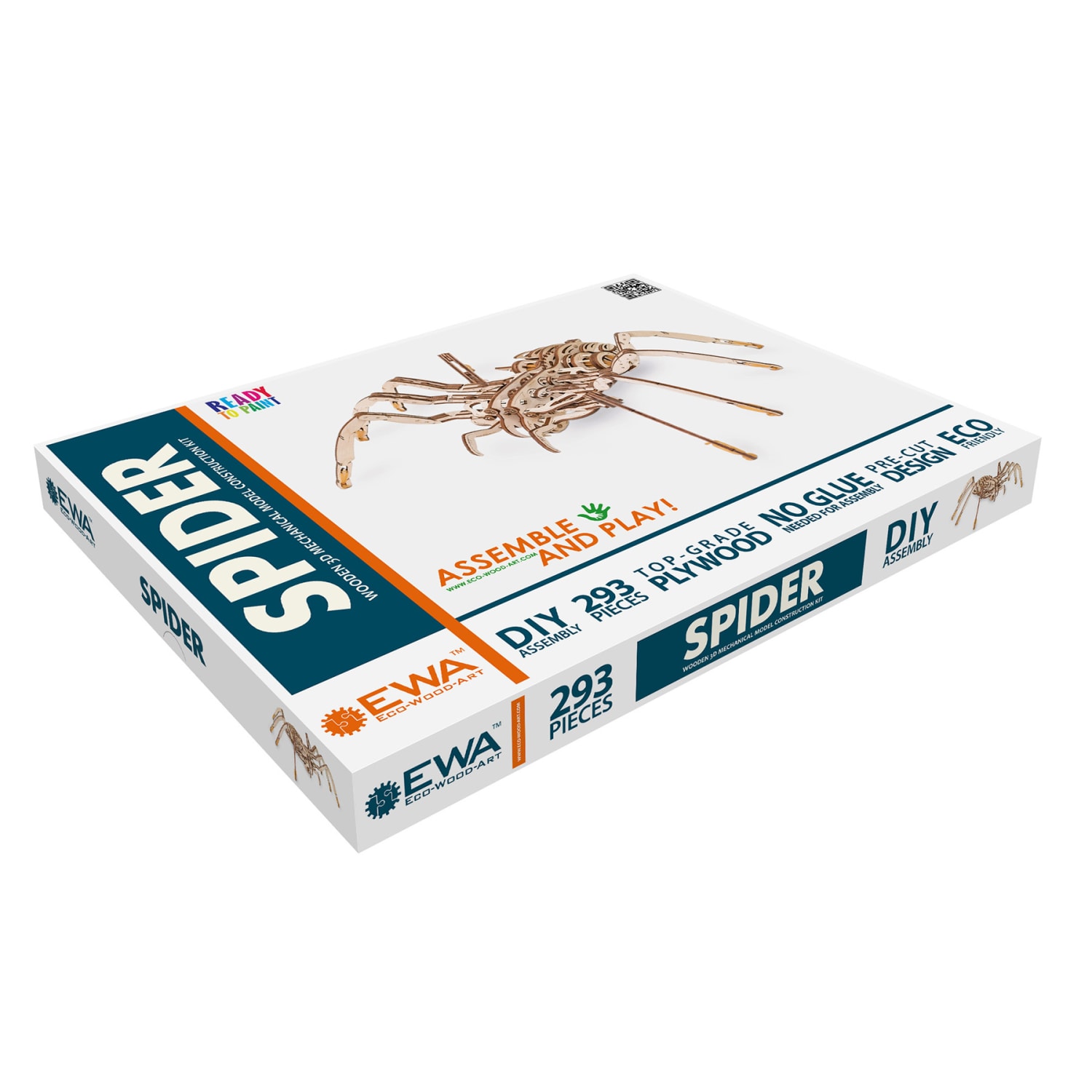 EWA Eco-Wood-Art Spider 3D Wooden STEM Construction Kit - Image 3
