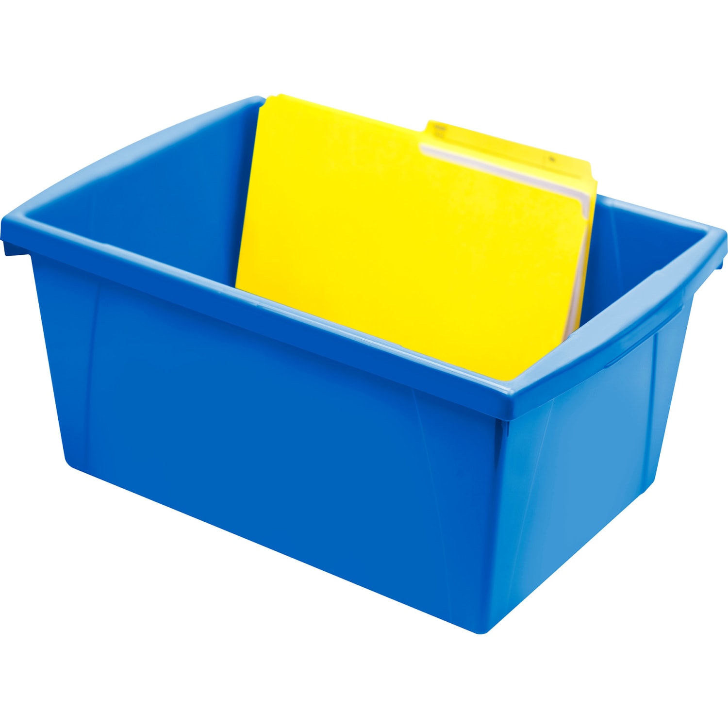 Storex Classroom Storage Bin, Medium, Blue, Pack Of 2 - Image 6