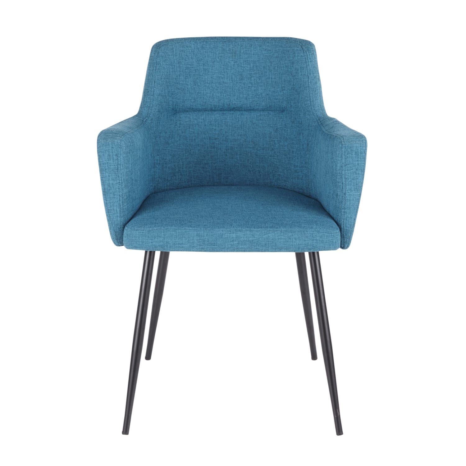 LumiSource Andrew Dining Chairs, Black/Teal, Set Of 2 Chairs - Image 4