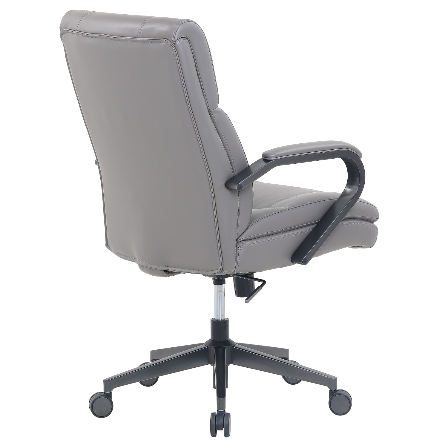 Serta SitTrue Belterra Faux Leather Mid-Back Manager Chair, Gray - Image 6