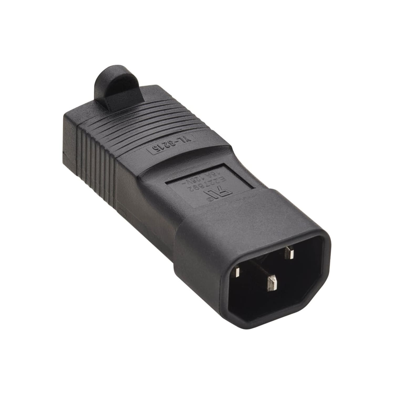 Eaton Tripp Lite Series NEMA 5-15R to C14 Power Cord Adapter - 15A, 125V, Black - 1x IEC 60320 C14 Plug - P002000 - Image 3