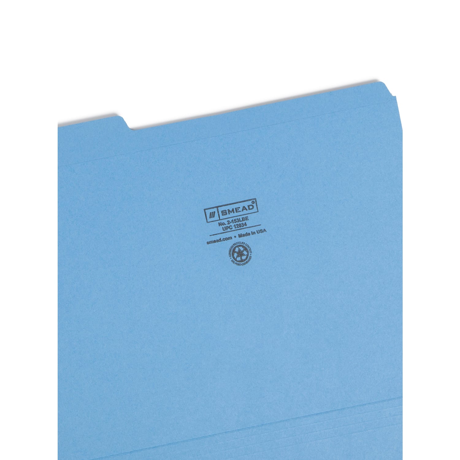 Smead Color File Folders, With Reinforced Tabs, Letter Size, 1/3 Cut, Blue, Box Of 100 - Image 4