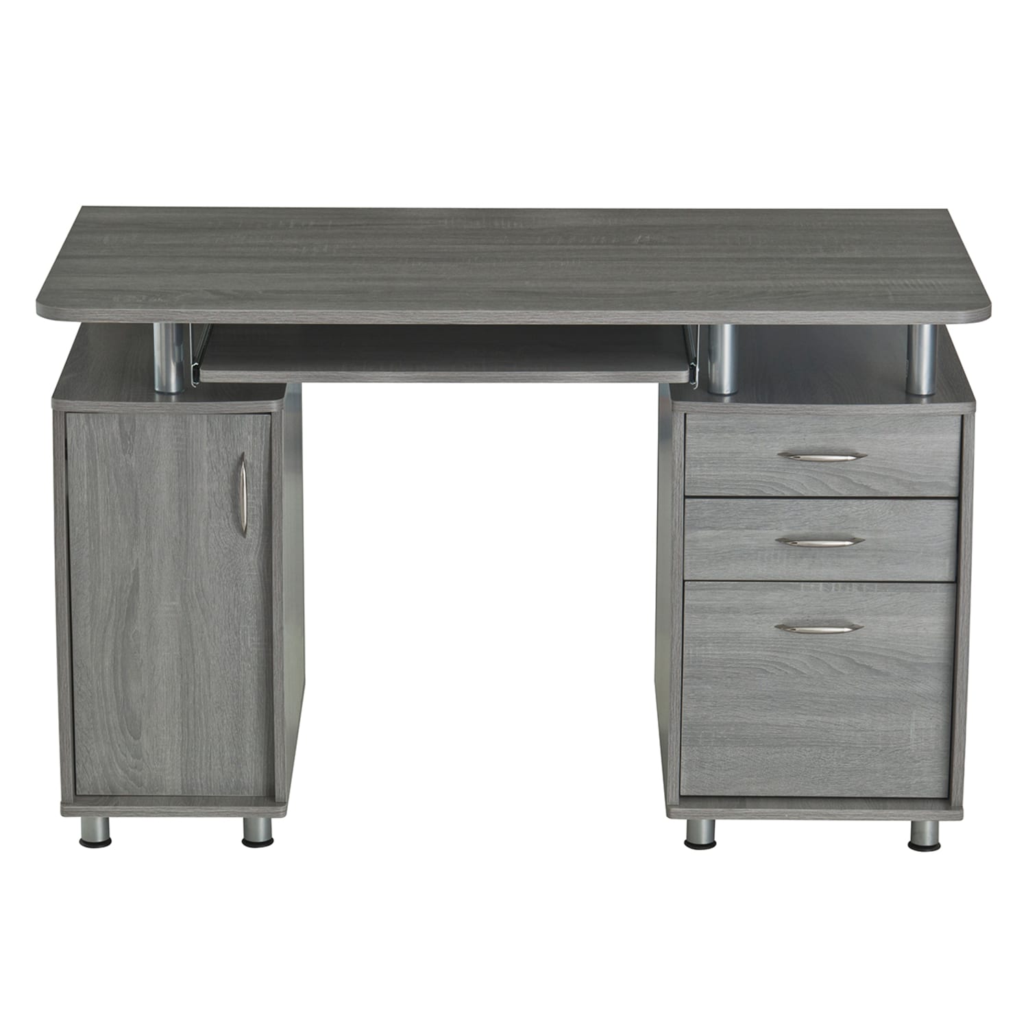 Techni Mobili Complete Workstation 48inW Computer Desk With Storage, Gray - Image 5