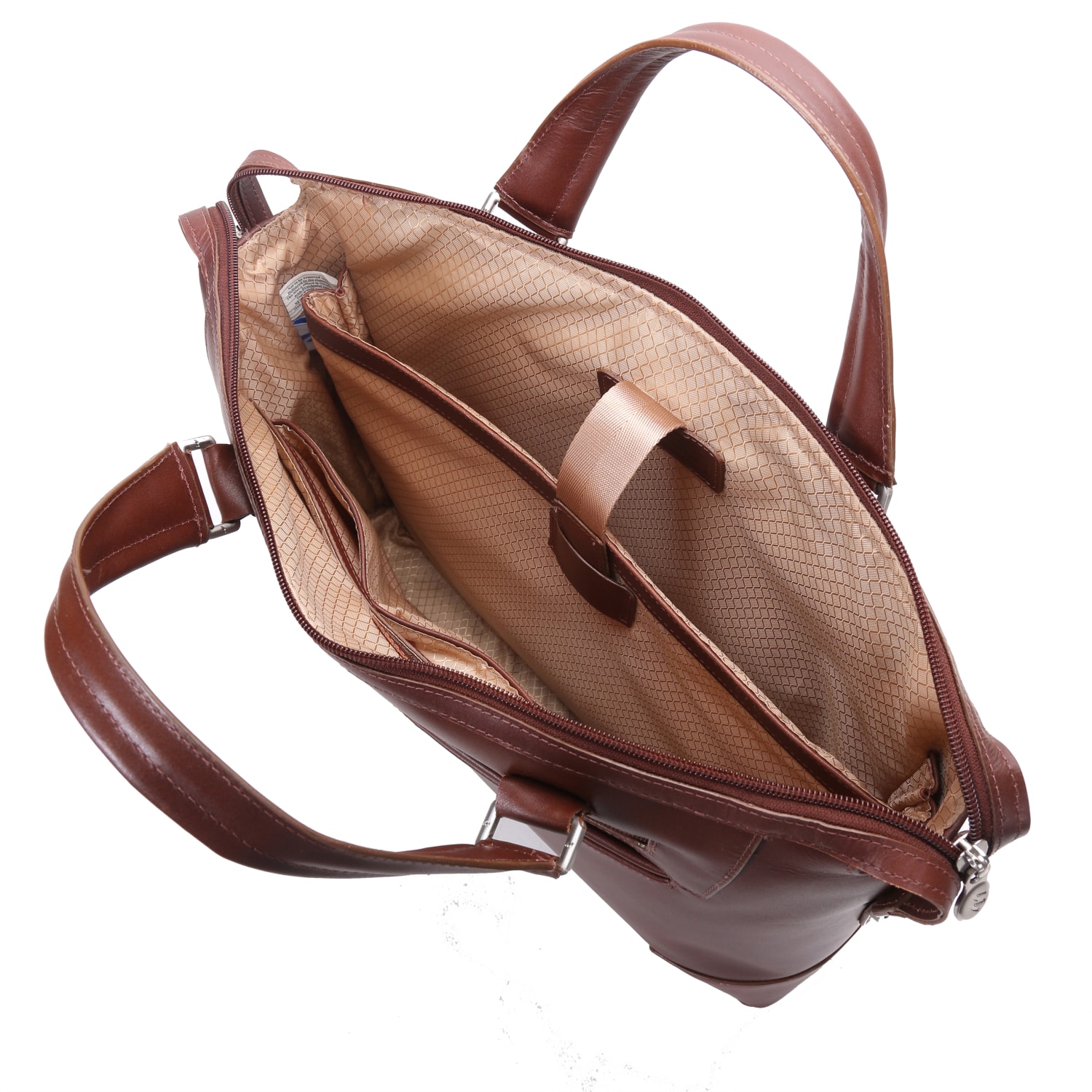 McKlein R-Series Arcadia Slim Briefcase With 17in Laptop Pocket, Brown - Image 4