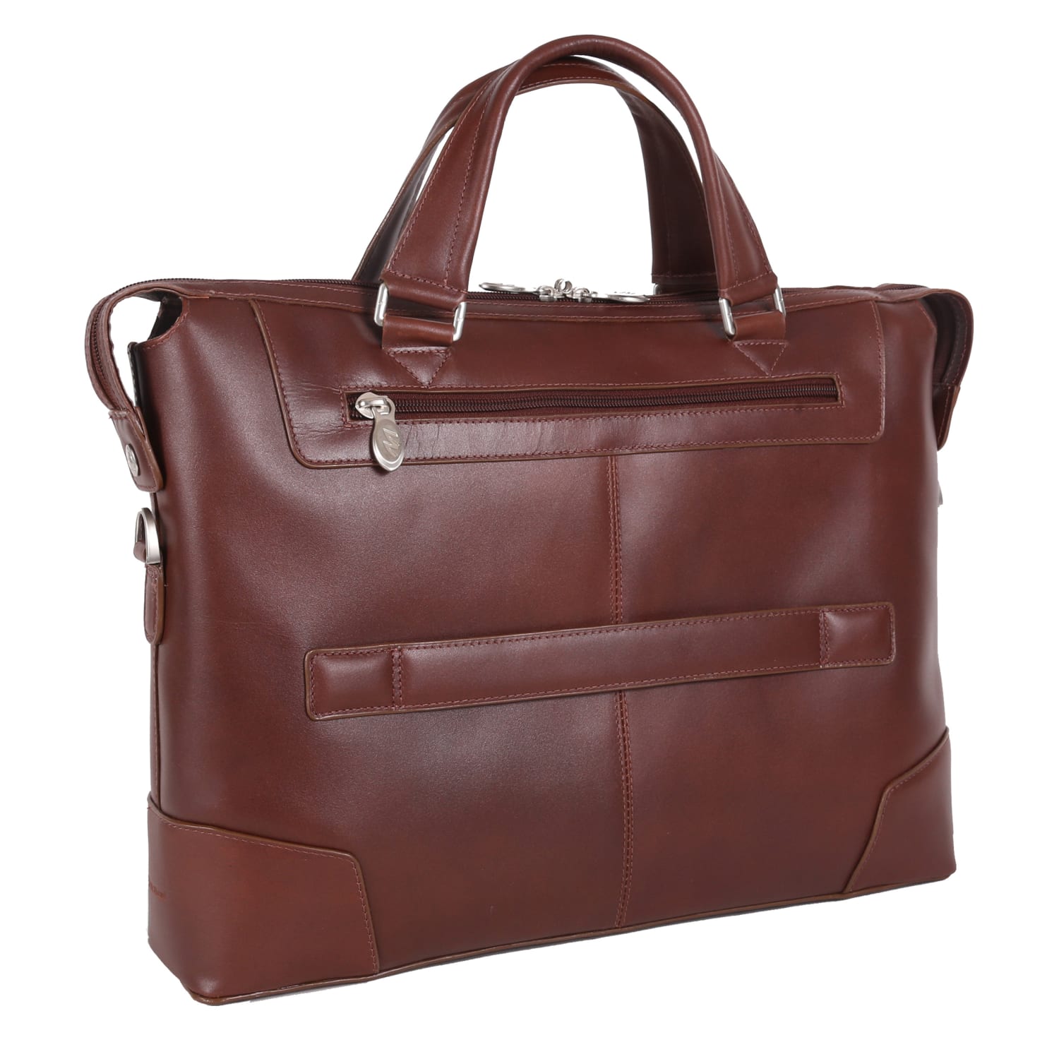 McKlein R-Series Arcadia Slim Briefcase With 17in Laptop Pocket, Brown - Image 5