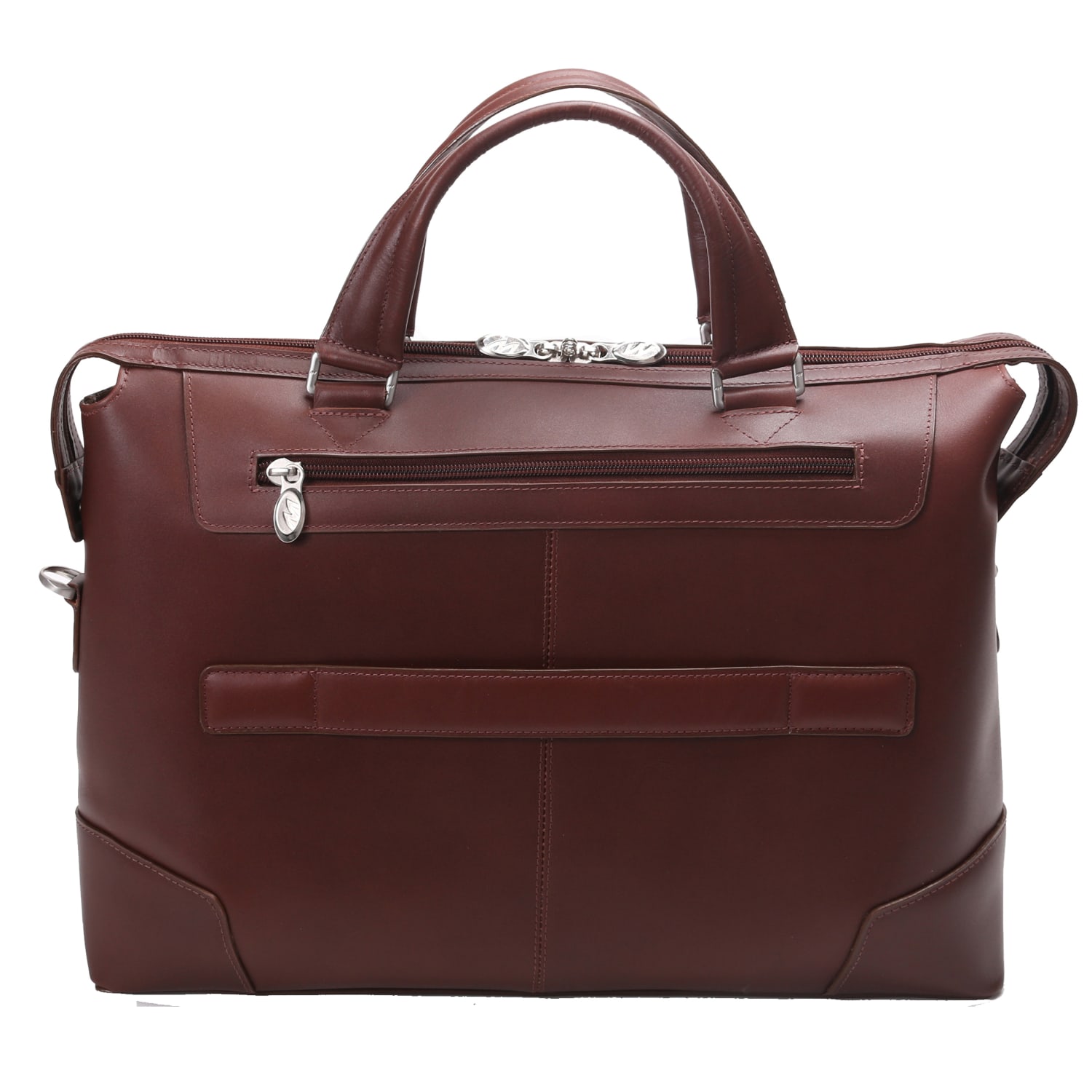McKlein R-Series Arcadia Slim Briefcase With 17in Laptop Pocket, Brown - Image 6