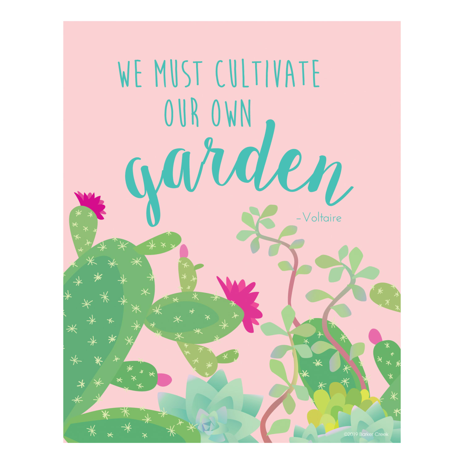 Barker Creek Art Print Set, 8in x 10in, Petals & Prickles, Set Of 4 Prints - Image 4