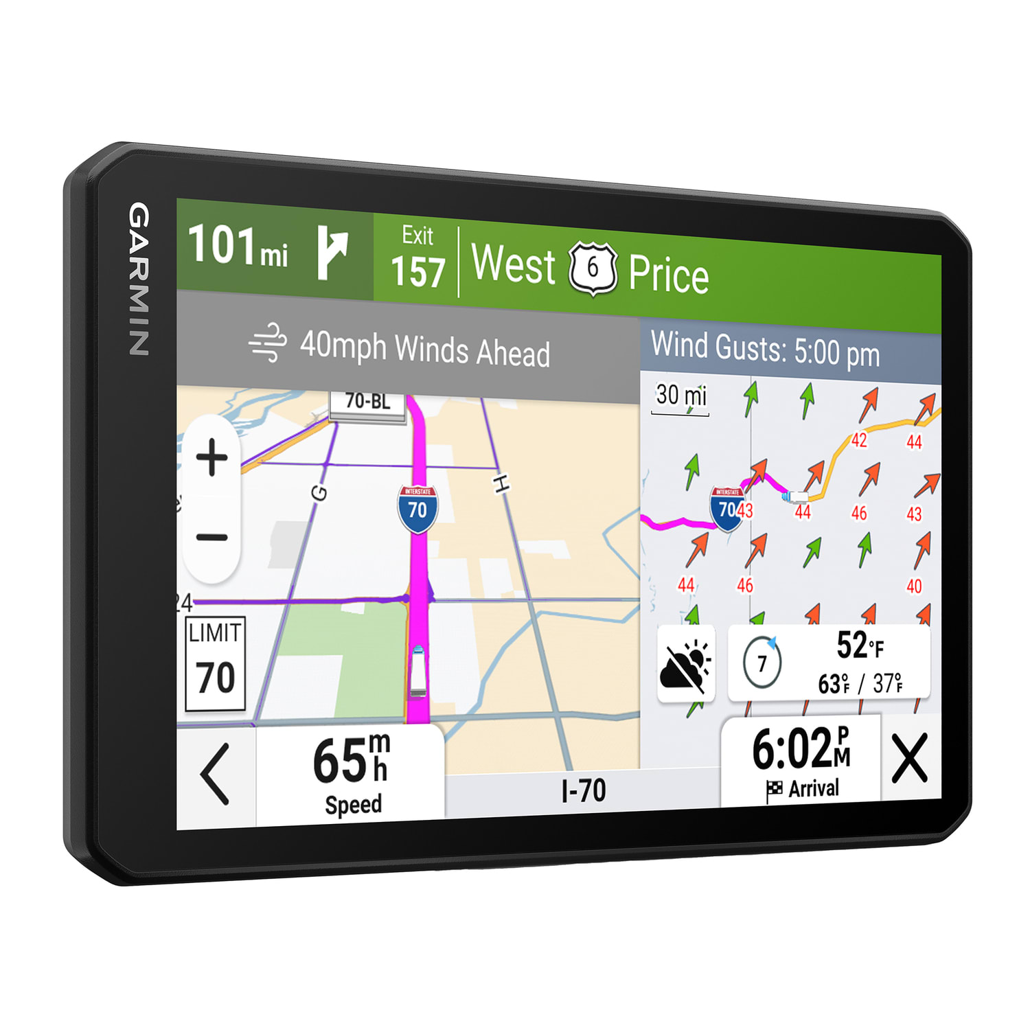 Garmin dezlCam OTR725 GPS Truck Navigator With Built-in Dash Cam And 7in Touchscreen Display - Image 6