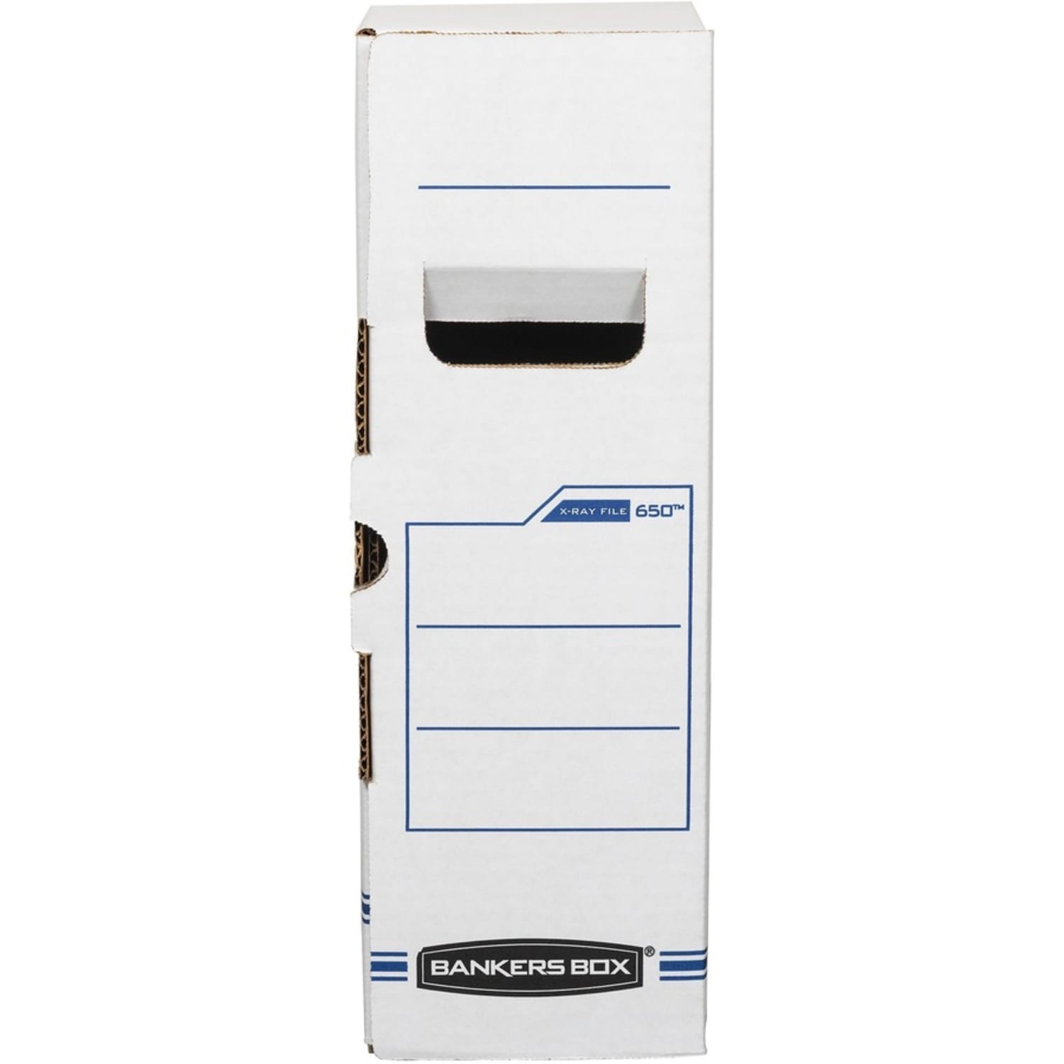 Bankers Box X-Ray Storage Boxes, 15 3/4in x 5 1/4in x 19 3/4in, White/Blue, Case Of 6 - Image 4