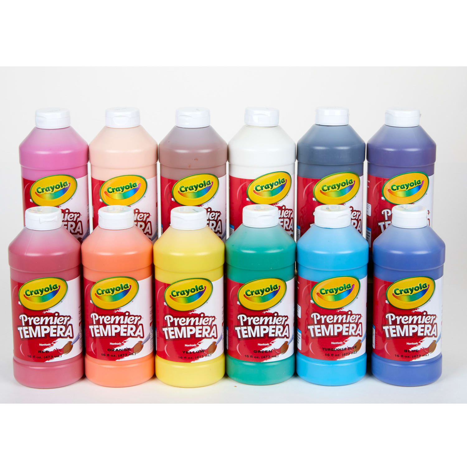 Crayola Premier Tempera Paints, 16 Oz, Assorted, Pack Of 12 Paints - Image 3