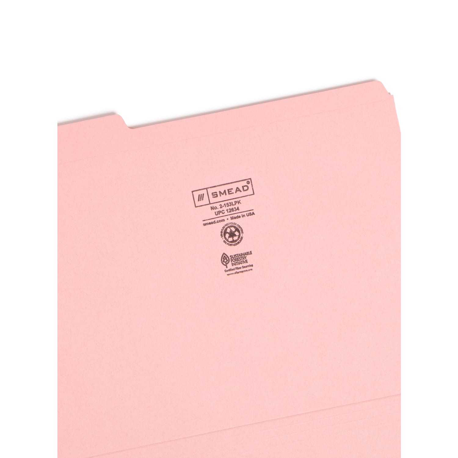 Smead Color File Folders, With Reinforced Tabs, Letter Size, 1/3 Cut, Pink, Box Of 100 - Image 5