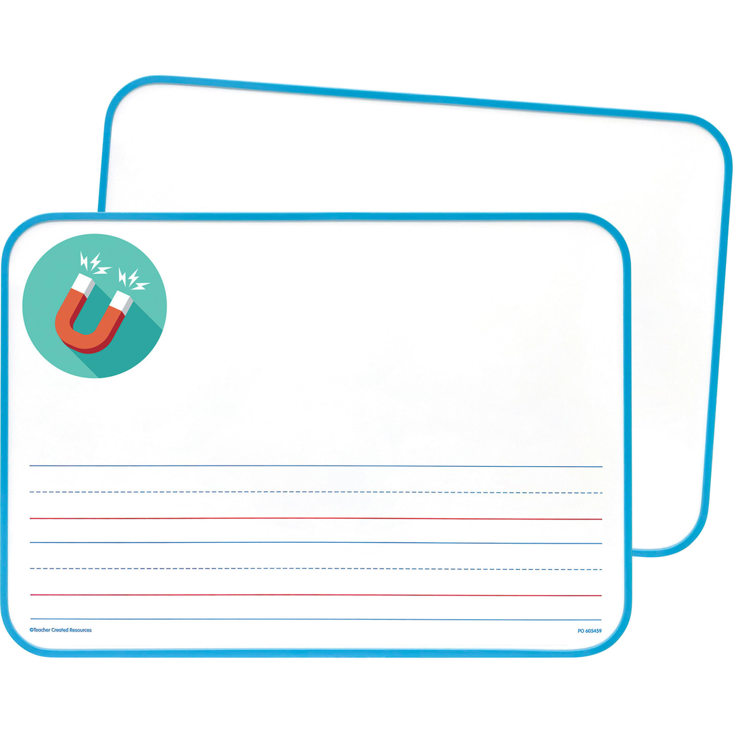 Teacher Created Resources Magnetic Double-Sided Show and Tell Early Writing Dry Erase Boards, Pack Of 5 - Image 3