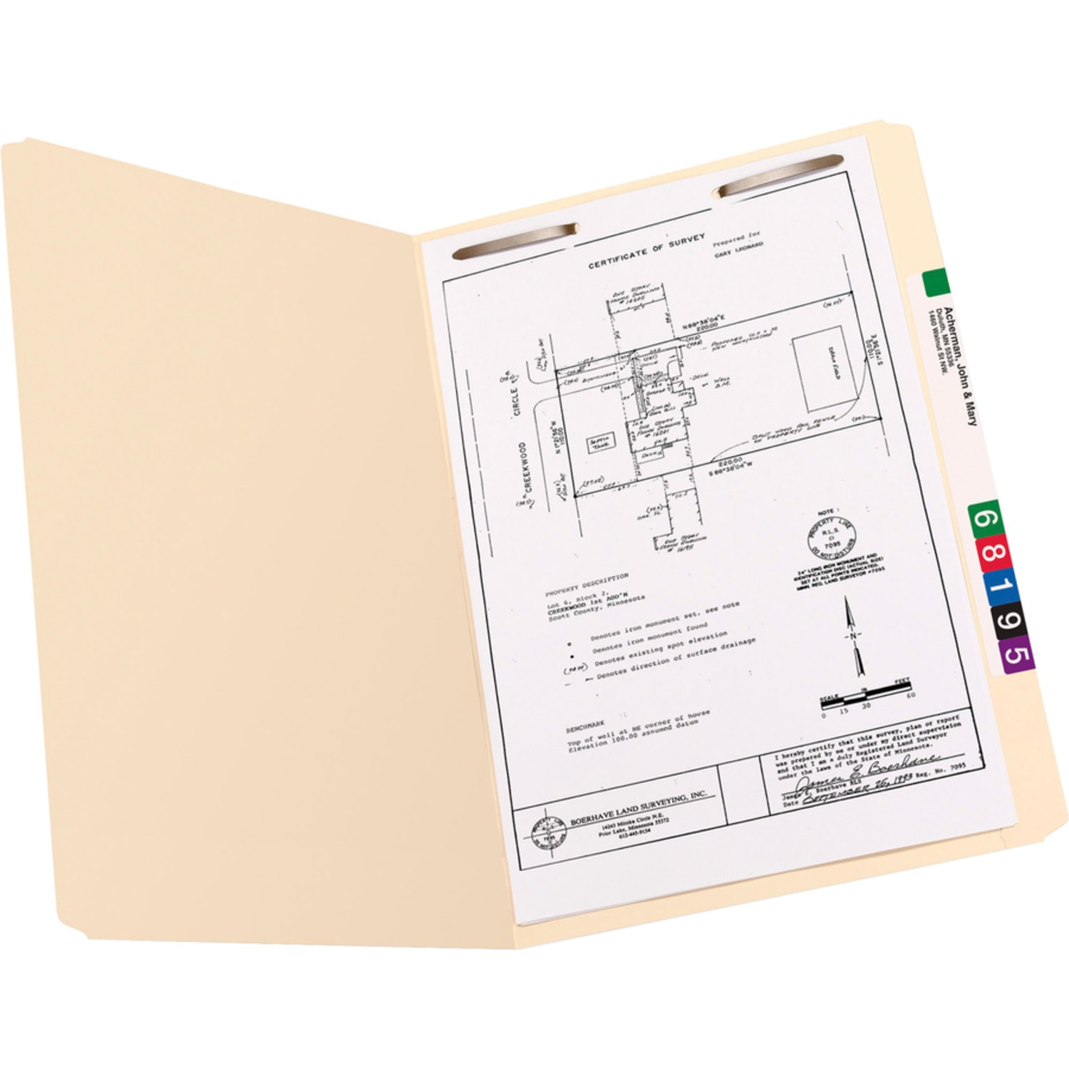 Smead Manila Reinforced Tab Fastener Folders, Legal Size, Straight Cut, Pack Of 50 - Image 5