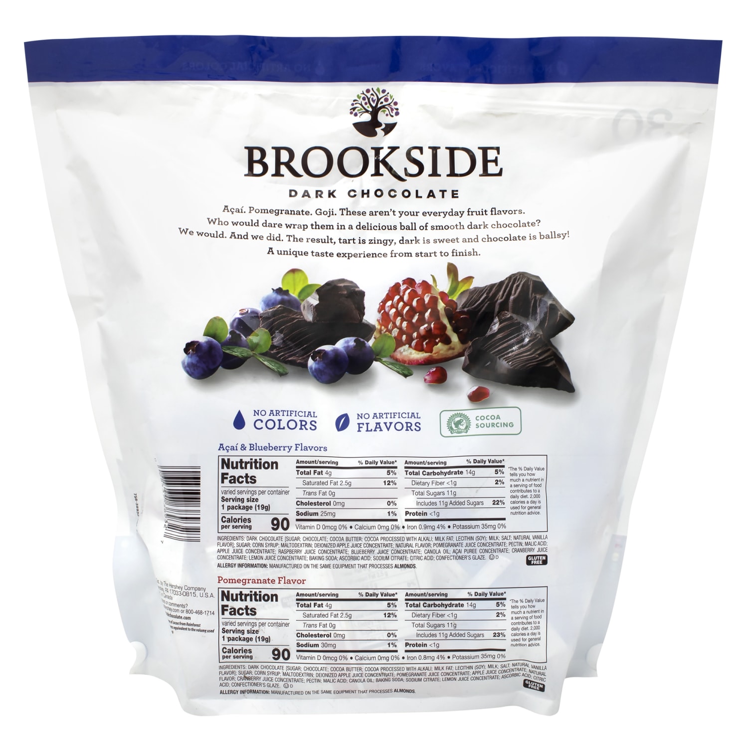 Brookside Fruit & Dark Chocolate Packs, Acai And Blueberry/Pomegranate, 0.7 Oz, Bag Of 30 Packs - Image 3
