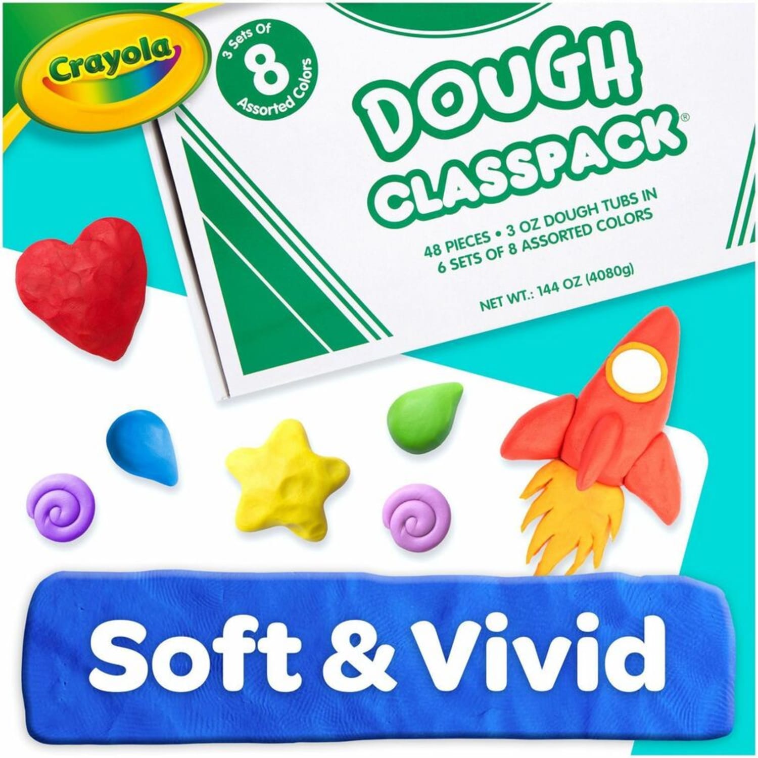 Crayola Dough Classpack Canisters, Assorted Colors, Pack Of 48 Canisters - Image 5