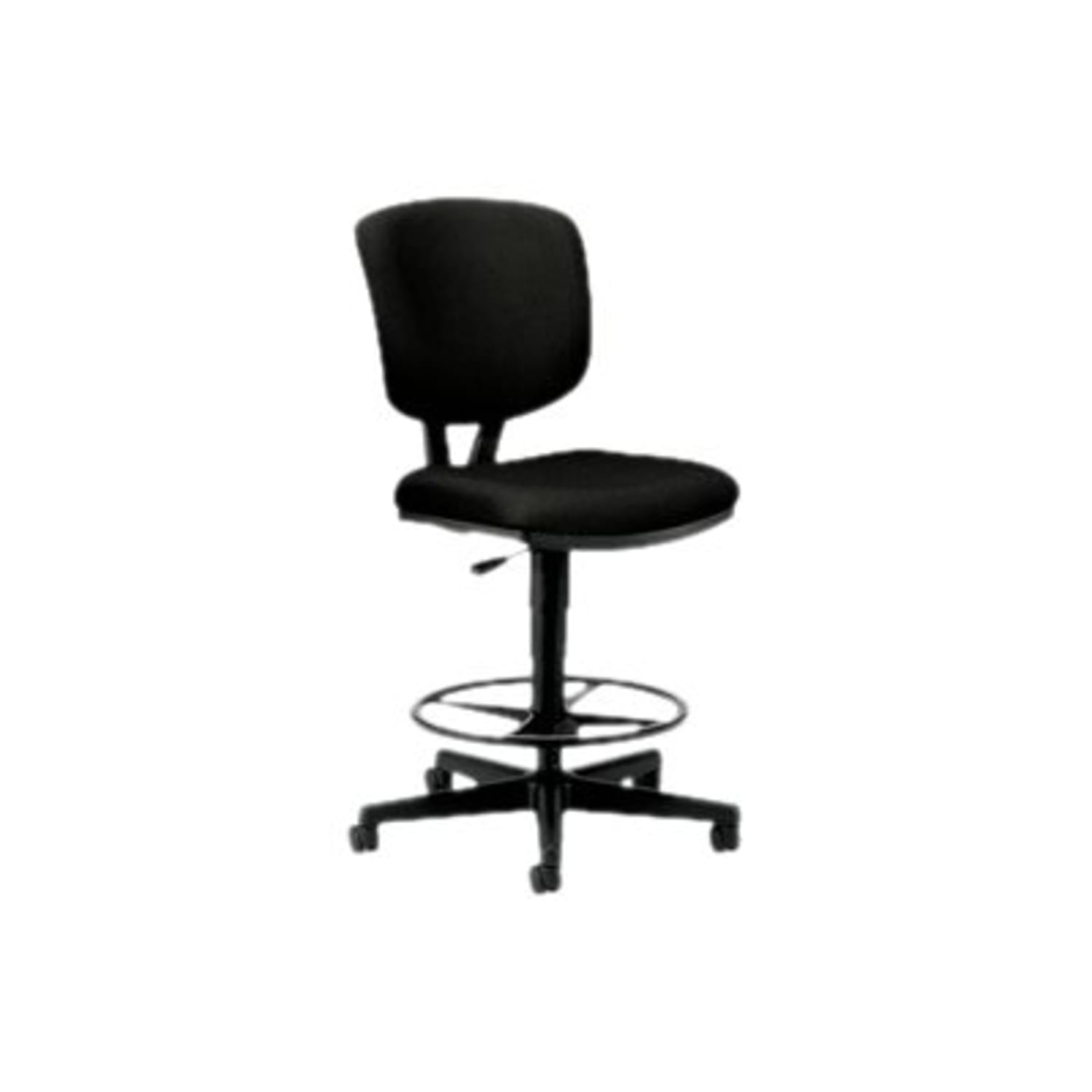 HON Volt 5705 Fabric Mid-Back Stool, Black - Image 3