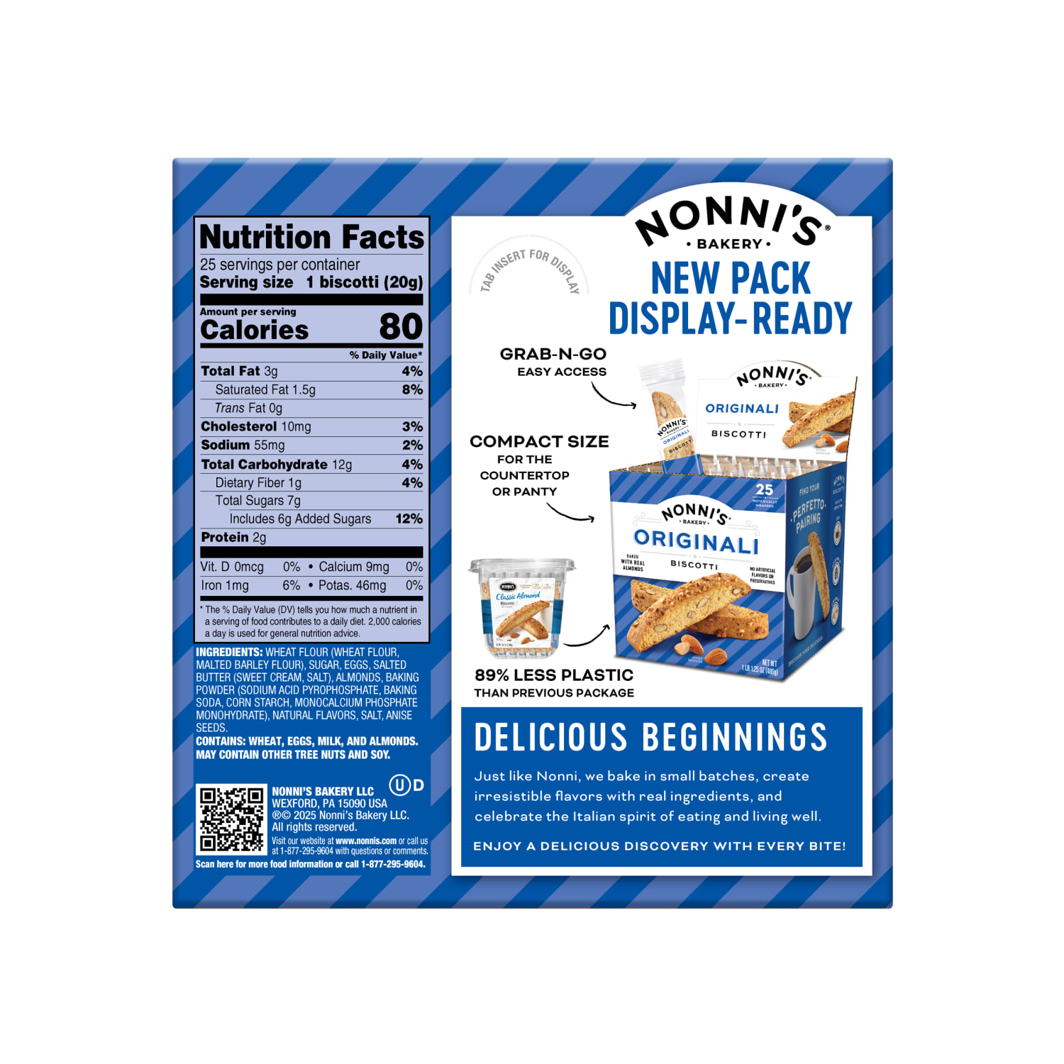Nonnis Originali Biscotti Cookie Box, Box Of 25 Biscotti - Image 5
