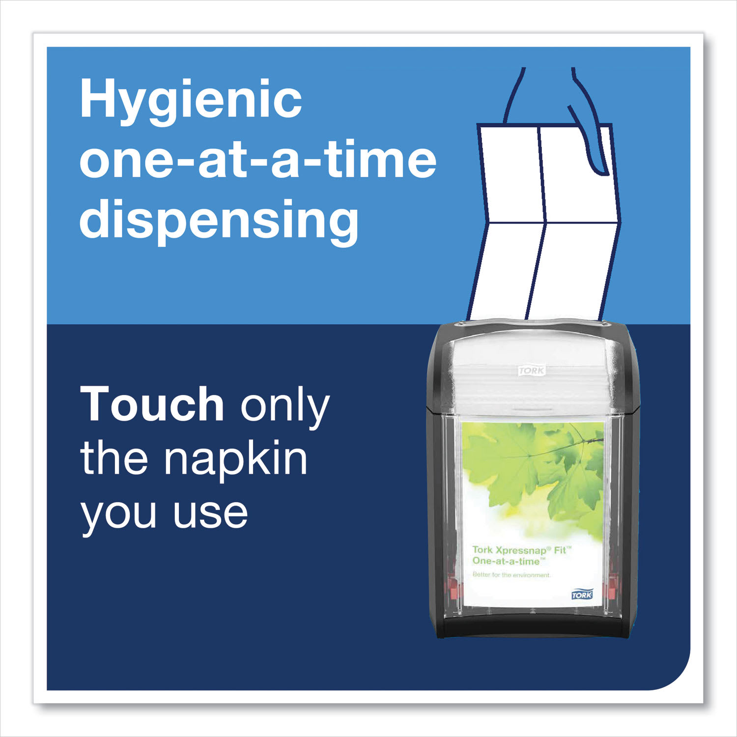 Tork Xpressnap Fit Interfold Dispenser Napkins, 2-Ply, 6.5 x 8.39, Natural, 120/Pack, 36 Packs/Carton - Image 6