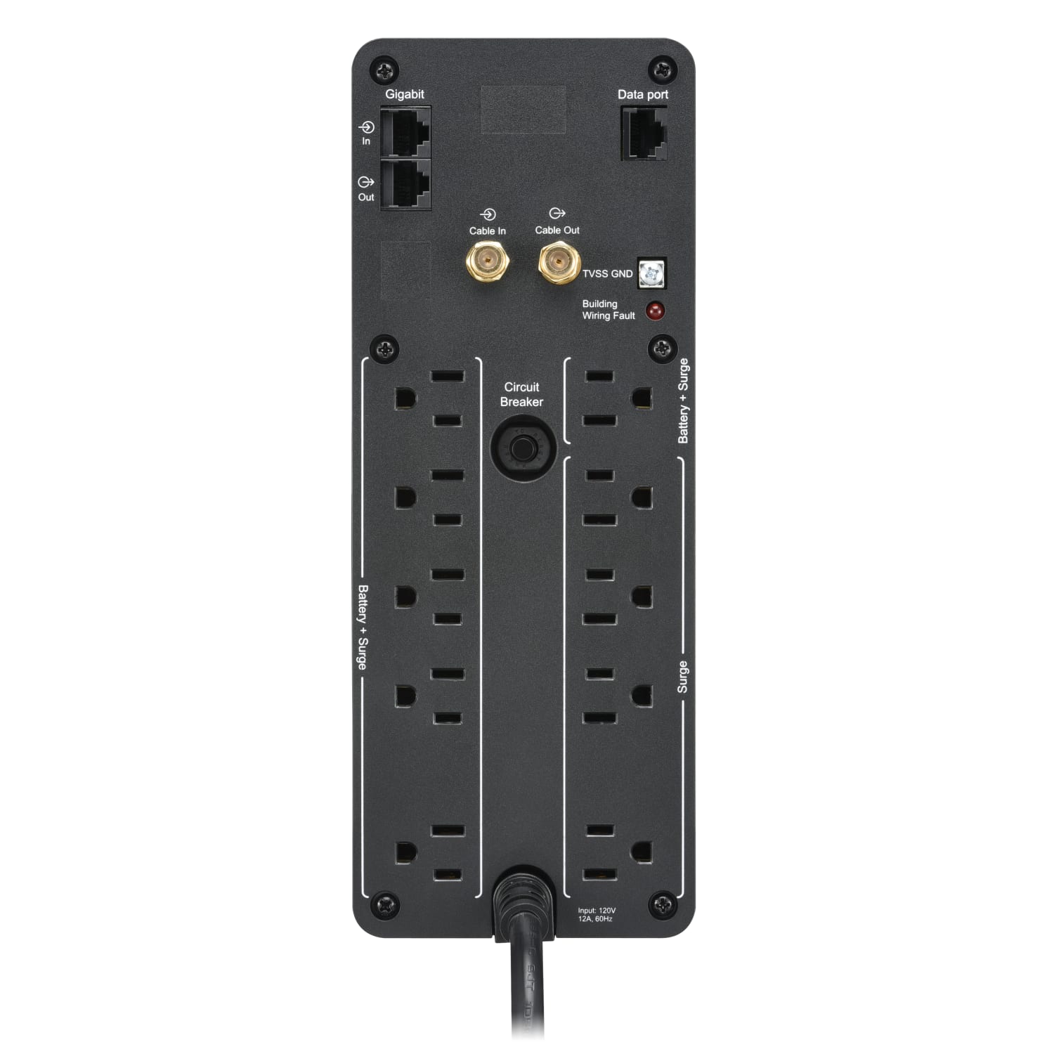 APC Back-UPS Pro 10-Outlet Tower Uninterruptible Power Supply, 1,500VA/900 Watts, BN1500M2 - Image 3