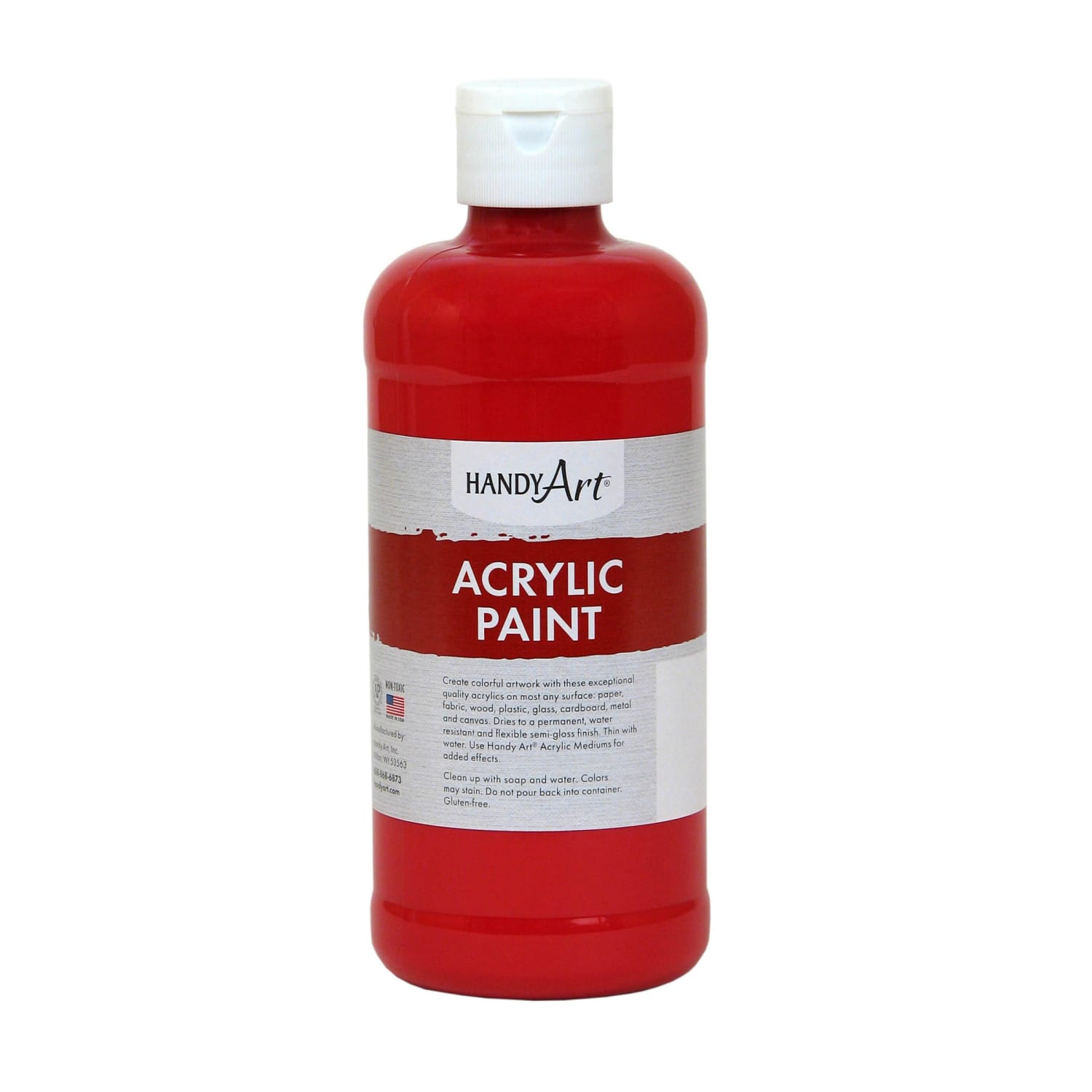 Handy Art Acrylic Paints, 16 Oz, Brite Red, Pack Of 3 Paints - Image 3
