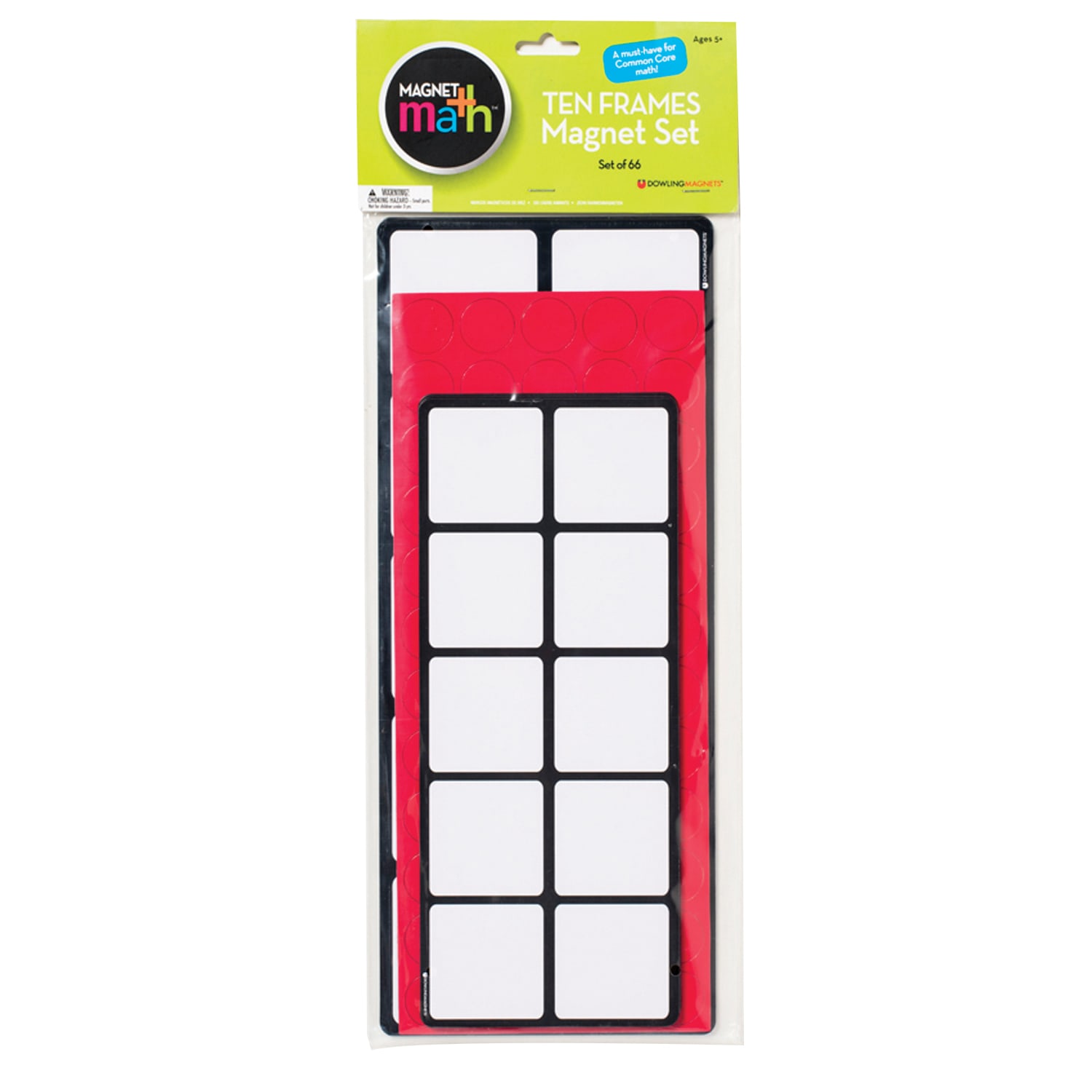 Dowling Magnets Ten Frames Magnet Math Set, 15in x 6 3/16in, Assorted, Grade 2 - Grade 7 - Image 5