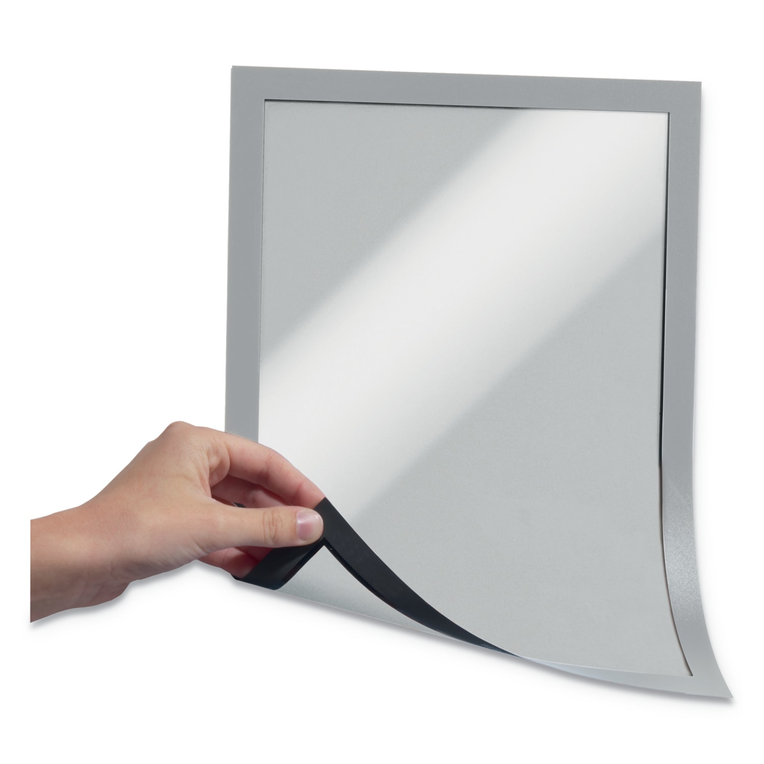 DURABLE DURAFRAME Magnetic Sign Holders, 9-1/2in x 12in, Silver, Set Of 2 Holders - Image 5