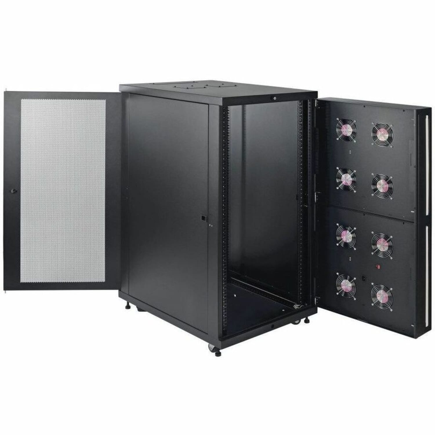 Eaton Tripp Lite Series 24U Industrial Rack Floor Enclosure Server Cabinet Doors & Sides - Rack cabinet - black - 24U - 19in - Image 6