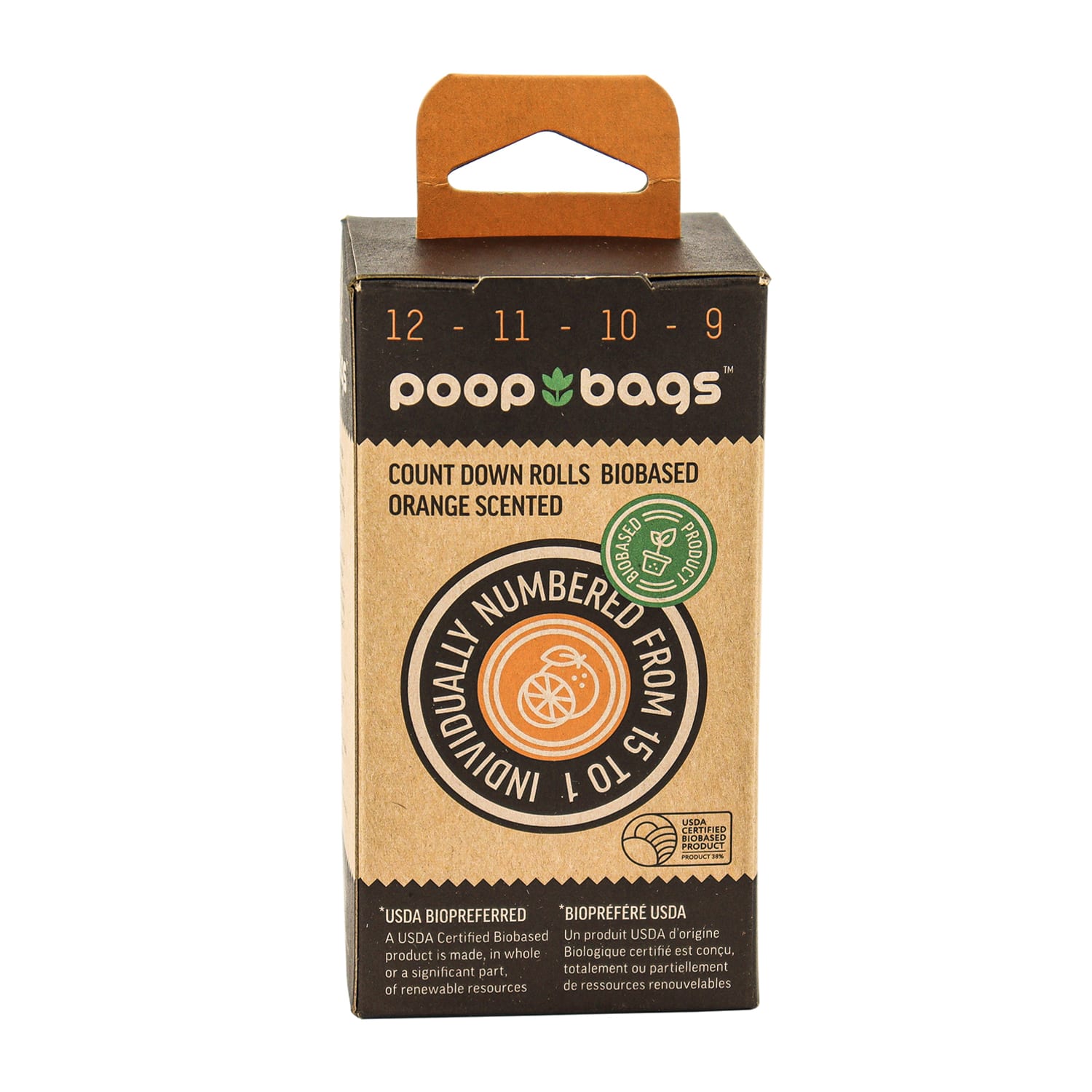The Original Poop Bags Orange-Scented Countdown Roll, 76.8 Oz, Set Of 15 Bags - Image 3