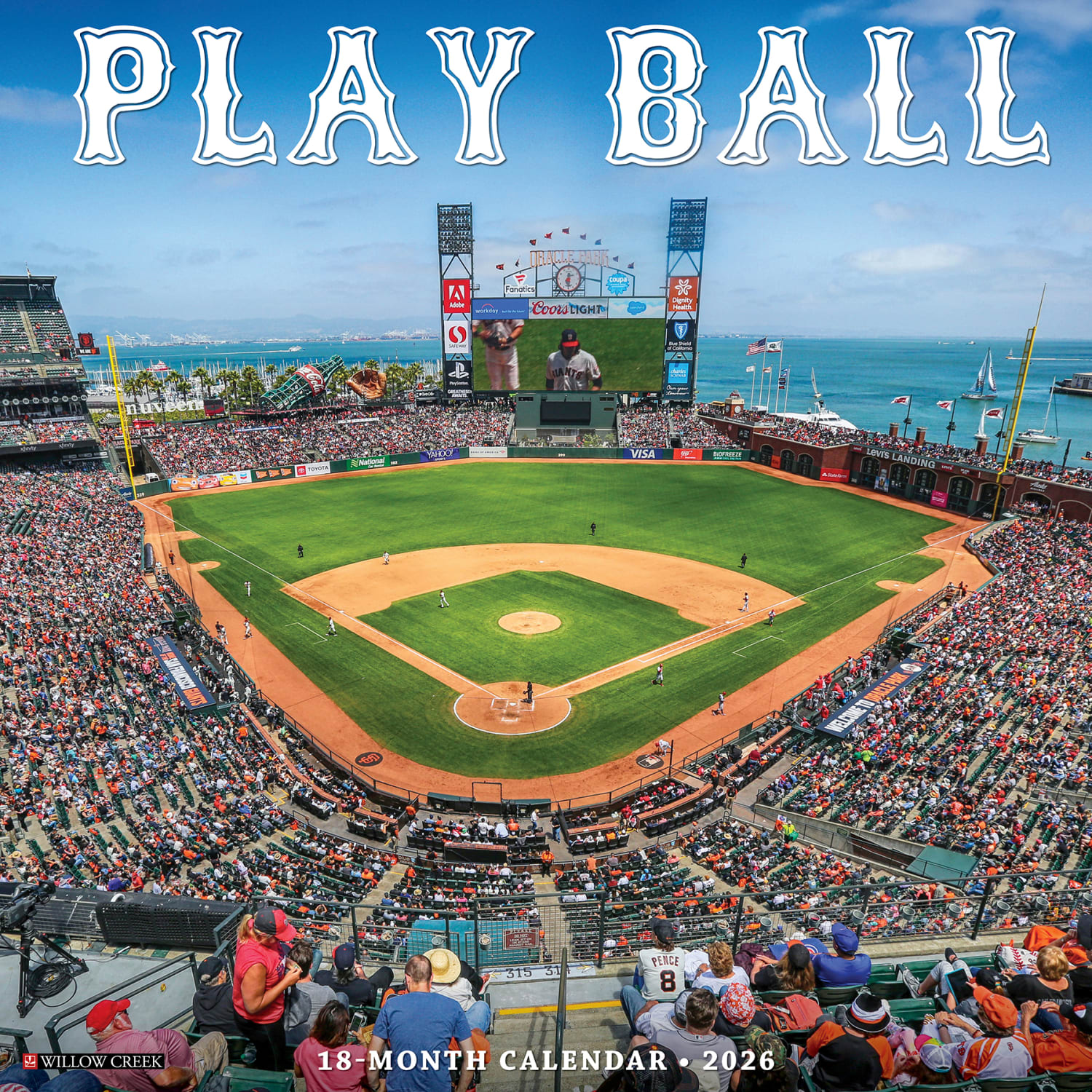 2026 Willow Creek Press Humor & Comics Monthly Wall Calendar, 12in x 12in, Play Ball, January To December, 52402