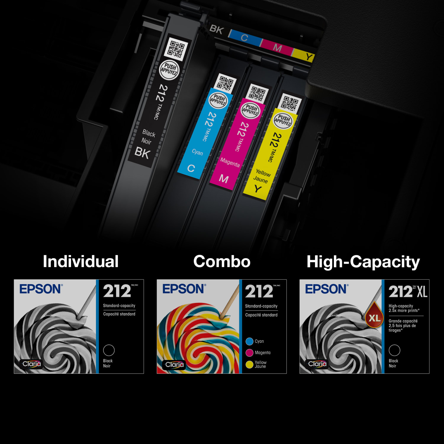 Epson 212 Claria Black And Cyan, Magenta, Yellow Ink Cartridges, Pack Of 4, T212120-BCS - Image 6