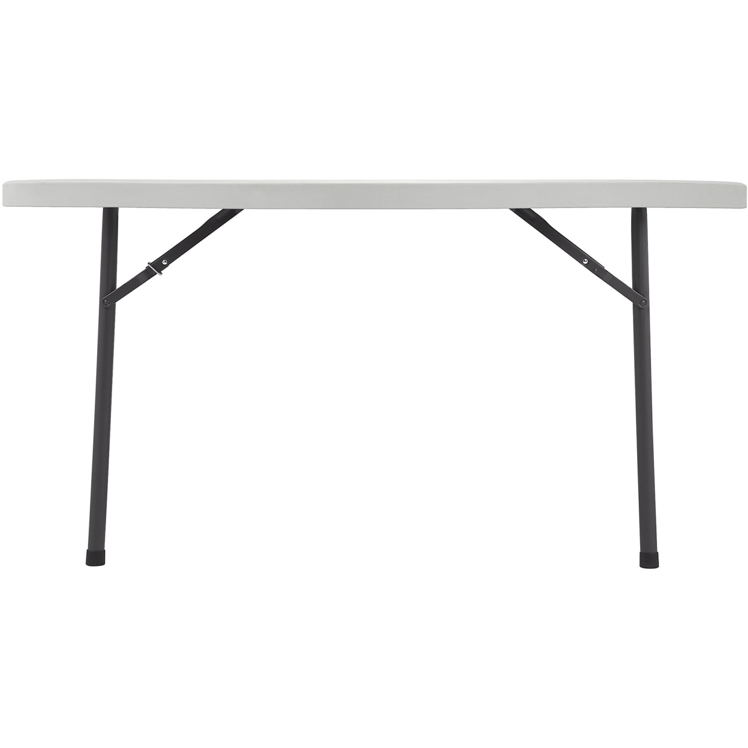 Lorell Banquet Folding Table, Round, 29-1/4inH x 48inW x 48inD, Platinum - Image 3