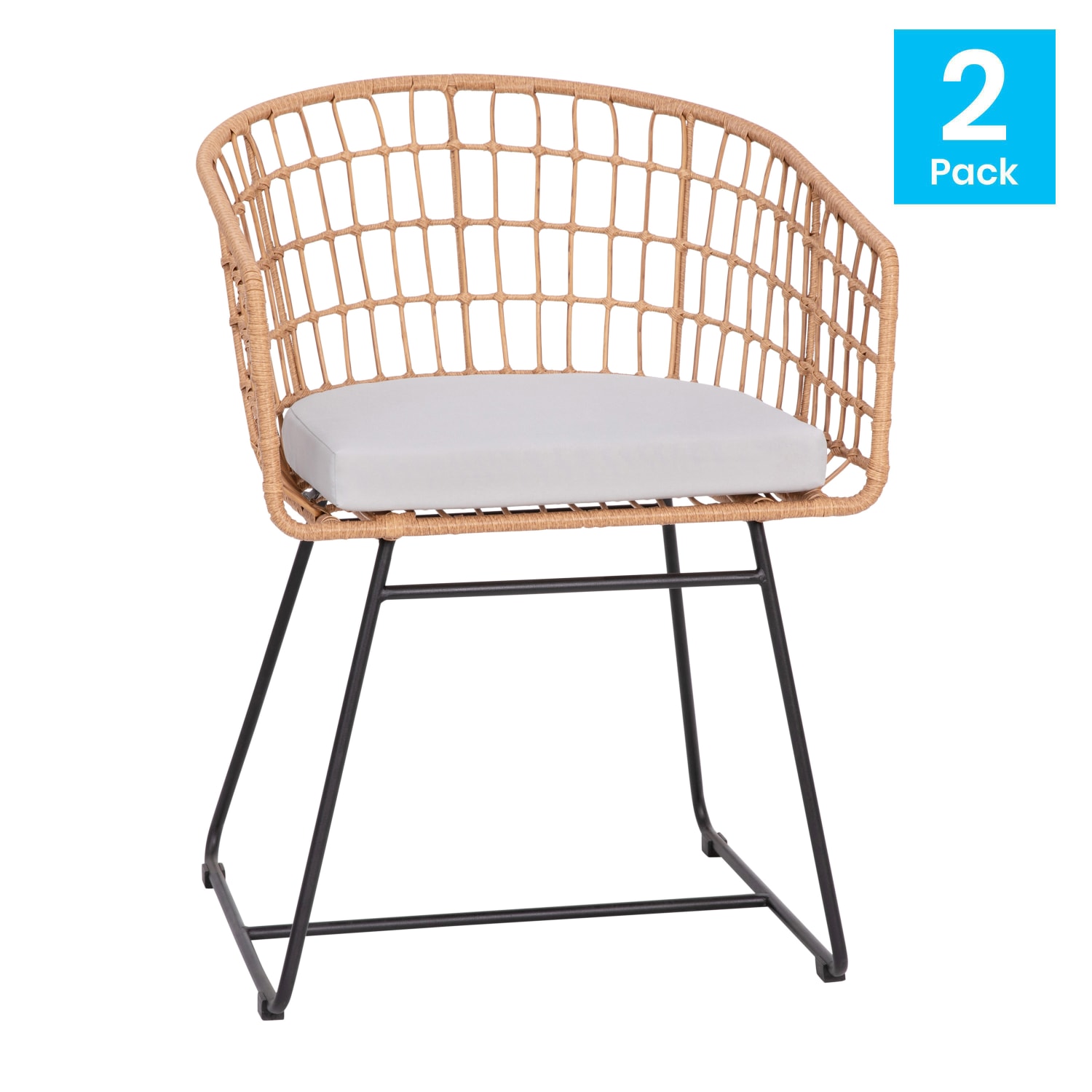 Flash Furniture Devon IndoorOutdoor Patio Boho Club Chairs With Sled Base Light GrayNatural Set Of 2 Chairs PopularChairscom Flash Furniture Devon IndoorOutdoor Patio Boho Club Chairs With Sled Base Light GrayNatural Set Of 2 Chairs PopularChairscom