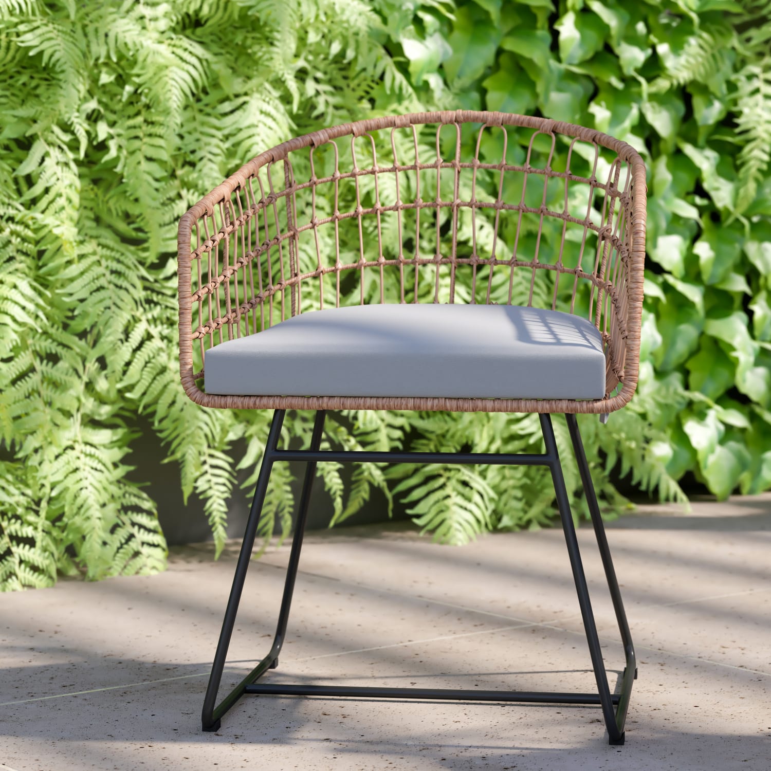 Flash Furniture Devon IndoorOutdoor Patio Boho Club Chairs With Sled Base Light GrayNatural Set Of 2 Chairs PopularChairscom Flash Furniture Devon IndoorOutdoor Patio Boho Club Chairs With Sled Base Light GrayNatural Set Of 2 Chairs PopularChairscom
