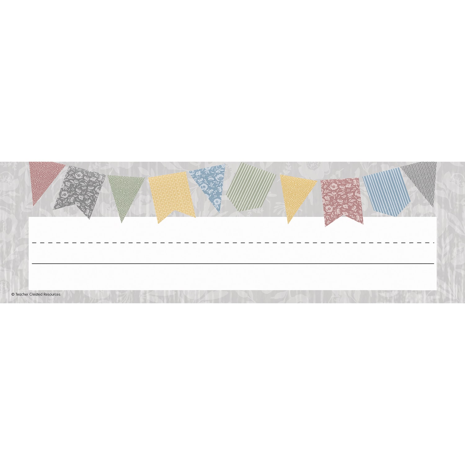 Teacher Created Resources Flat Name Plates, 3-1/2inH x 11-1/2inW x 1/10inD, Classroom Cottage, 36 Name Plates Per Pack, Set Of 6 Packs - Image 3