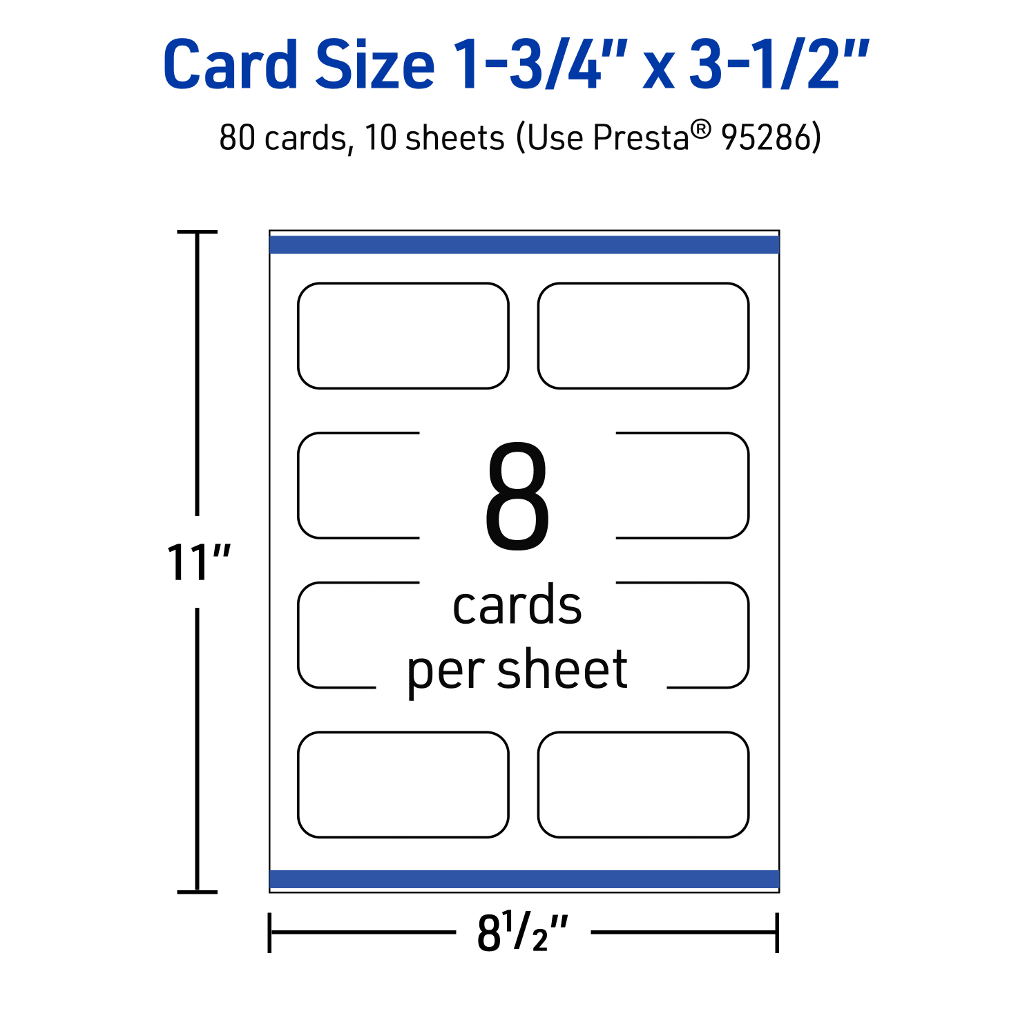 Avery Printable Rounded Corner Mini Business Cards With Sure Feed Technology, Print-To-The-Edge, 1.75inx3.5in, Glossy White, Pack Of 80 - Image 6
