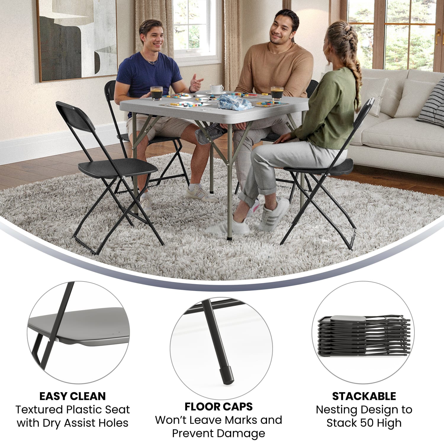 Flash Furniture Hercules Series Plastic Folding Chairs Black Set Of 6 Chairs PopularChairscom Flash Furniture Hercules Series Plastic Folding Chairs Black Set Of 6 Chairs PopularChairscom