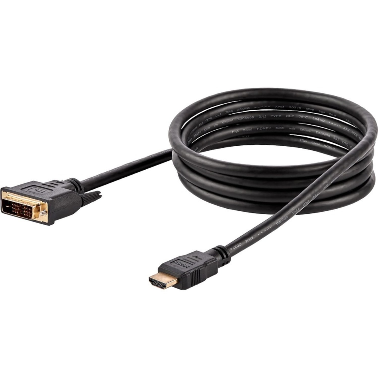 StarTech.com 6ft (1.8m) HDMI to DVI Cable, DVI-D to HDMI Display Cable (1920x1200p), 10 Pack, Black, HDMI to DV - HDMIDVIMM610PK - Image 3