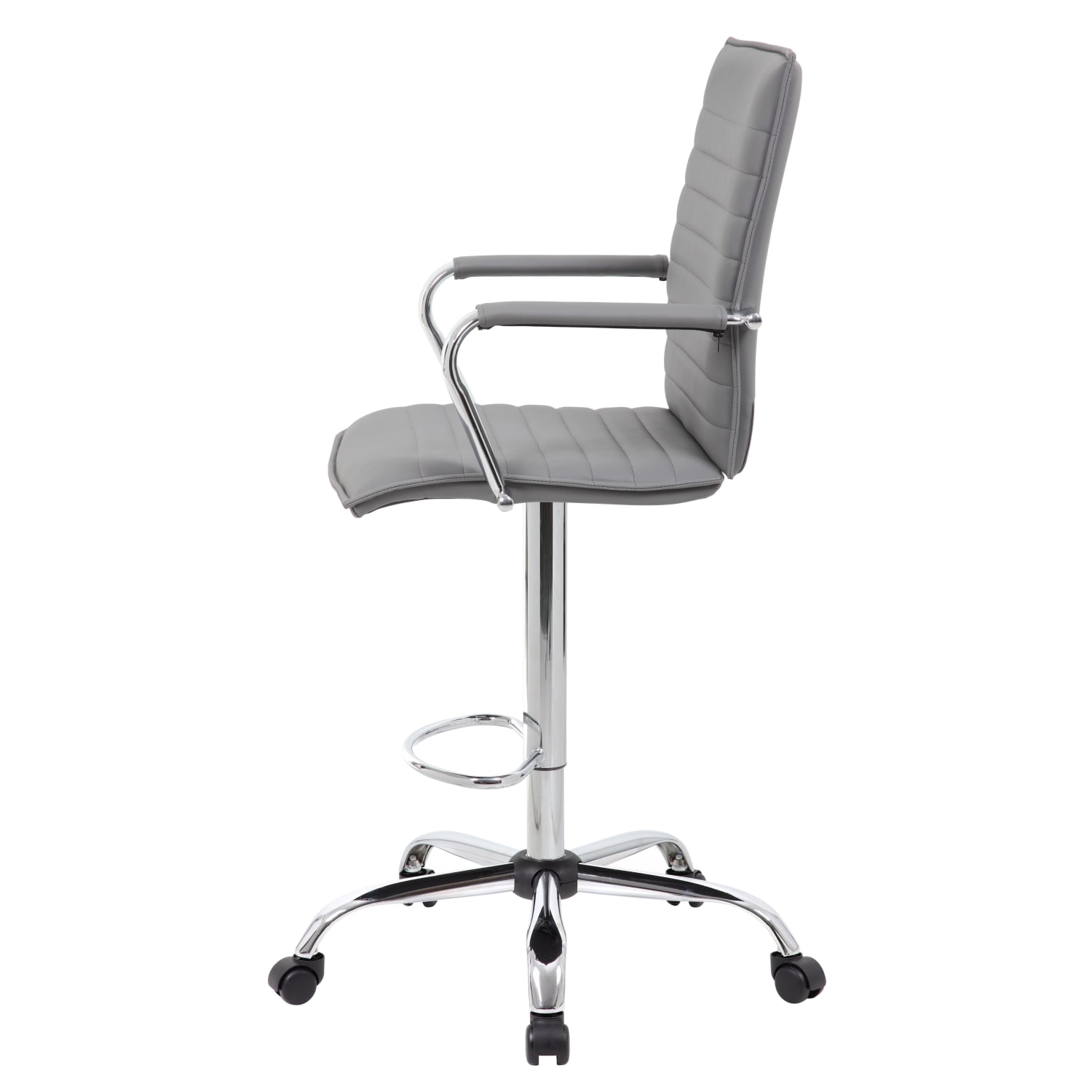 Boss Office Products Drafting Stool GrayChrome PopularChairscom Boss Office Products Drafting Stool GrayChrome PopularChairscom