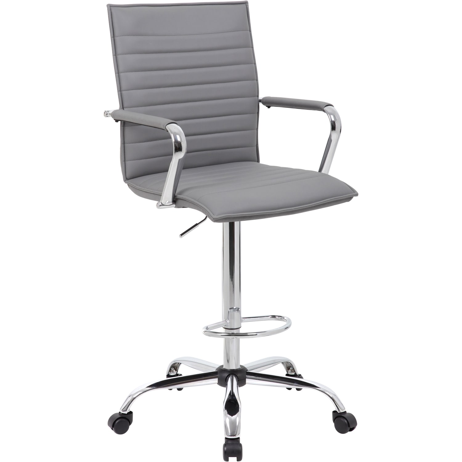 Boss Office Products Drafting Stool GrayChrome PopularChairscom Boss Office Products Drafting Stool GrayChrome PopularChairscom