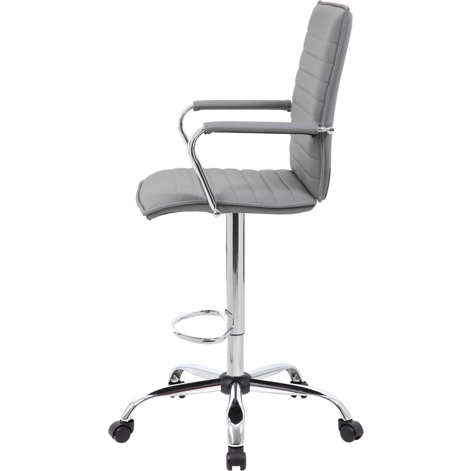 Boss Office Products Drafting Stool GrayChrome PopularChairscom Boss Office Products Drafting Stool GrayChrome PopularChairscom