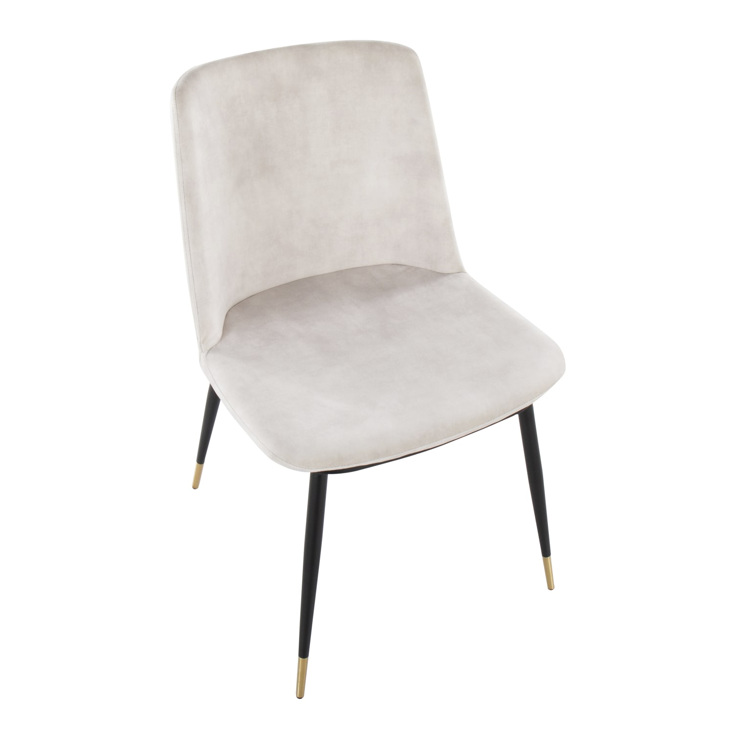 LumiSource Wanda Contemporary Chairs, Black/Beige/Gold, Set Of 2 Chairs - Image 6